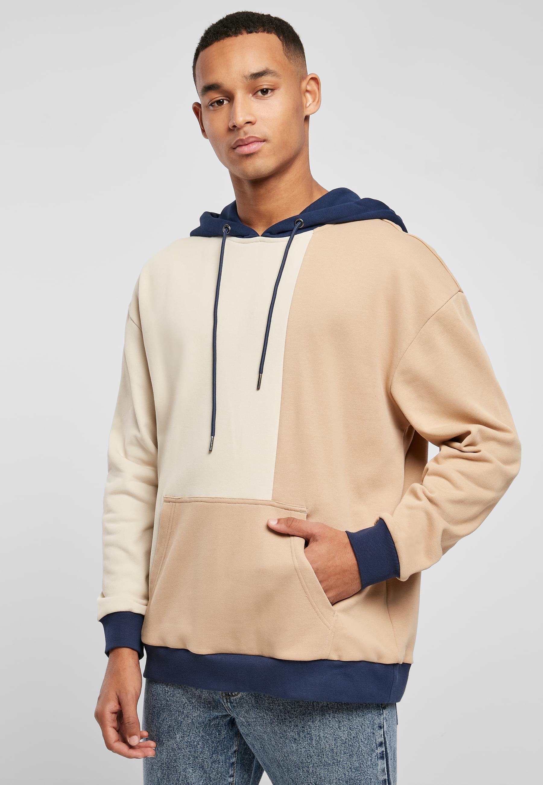 URBAN CLASSICS Kapuzensweatshirt »Urban Classics Herren Oversized Color Block Hoody«, (1 tlg.)