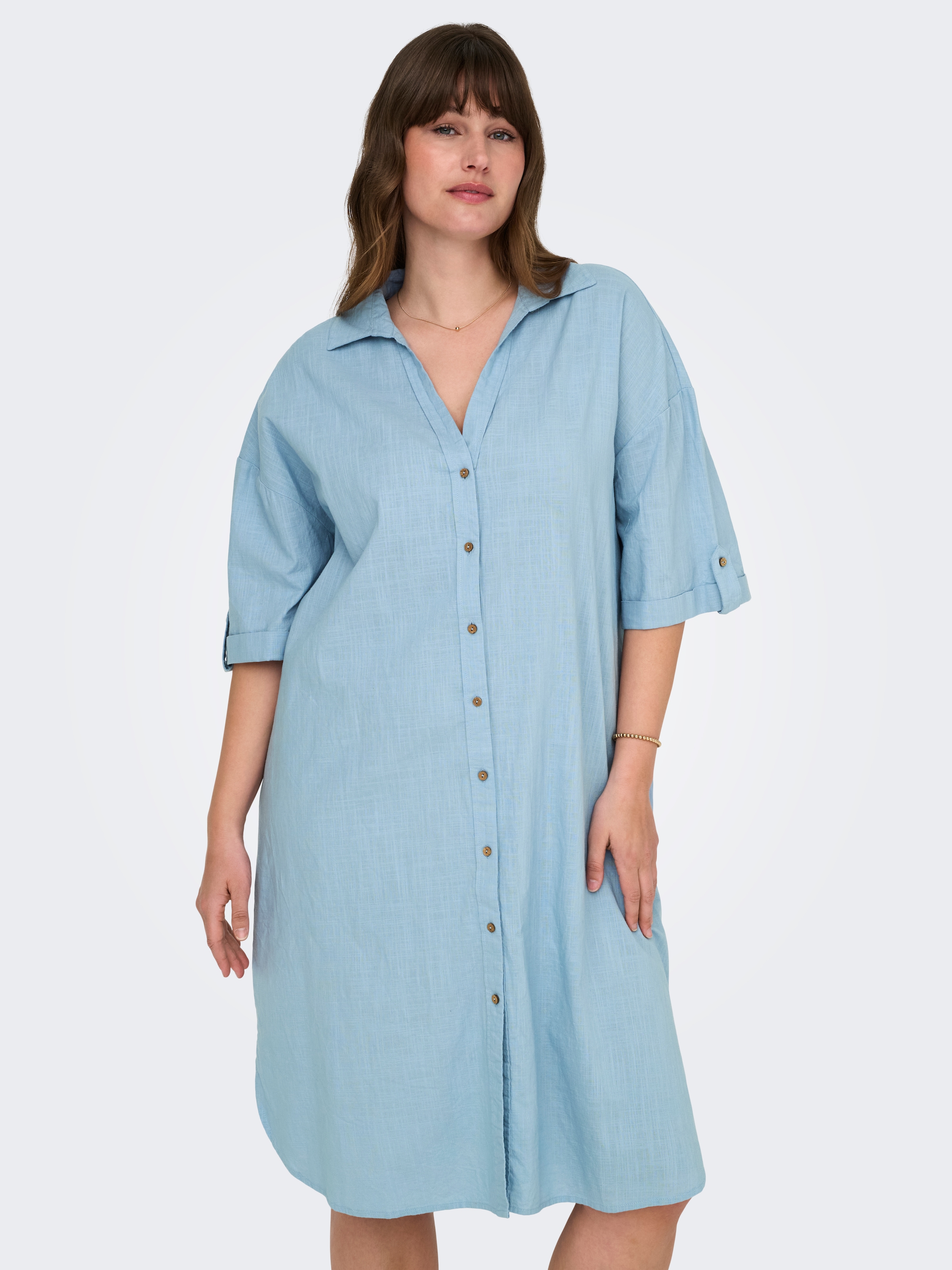 ONLY CARMAKOMA Blusenkleid "CARCOCO SS BLK SHIRT DRESS WVN", Sommerkleid günstig online kaufen