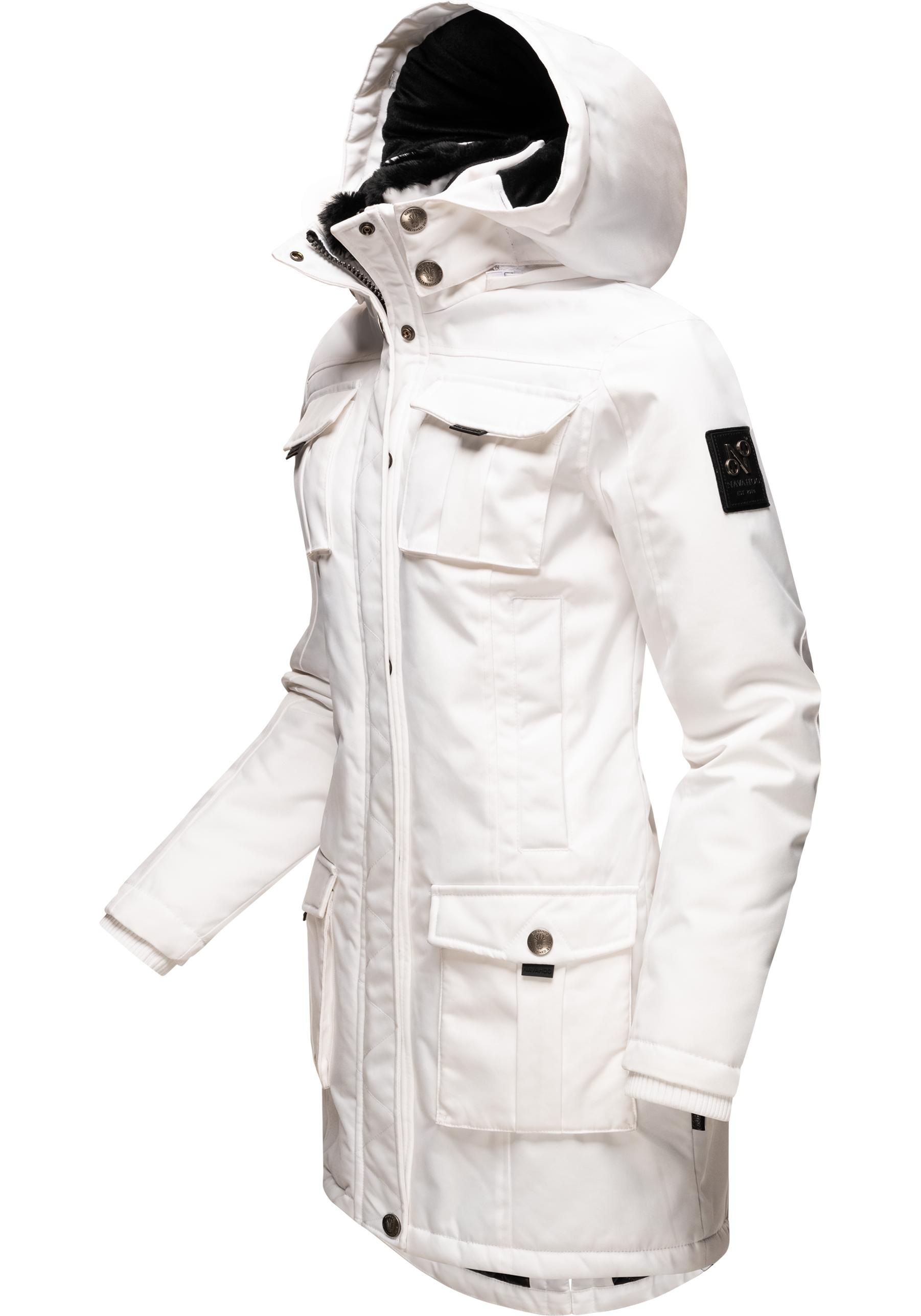 Navahoo Wintermantel »Tiniis«, Parka mit abnehmbarer Kapuze und extra Einkaufstasche