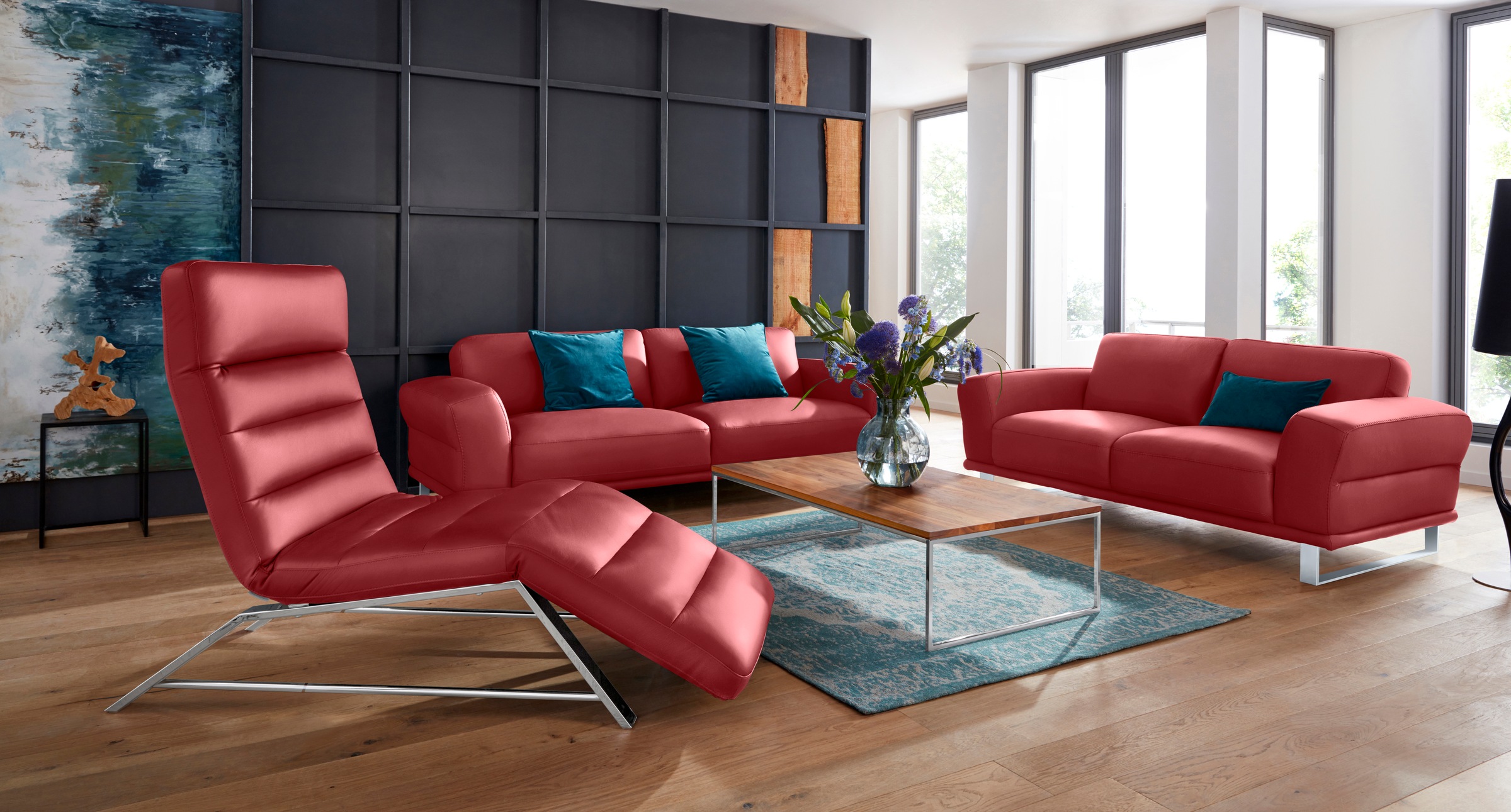 W.SCHILLIG 2-Sitzer »montanaa« mit Metallkufen in Silber matt, Breite 192 cm