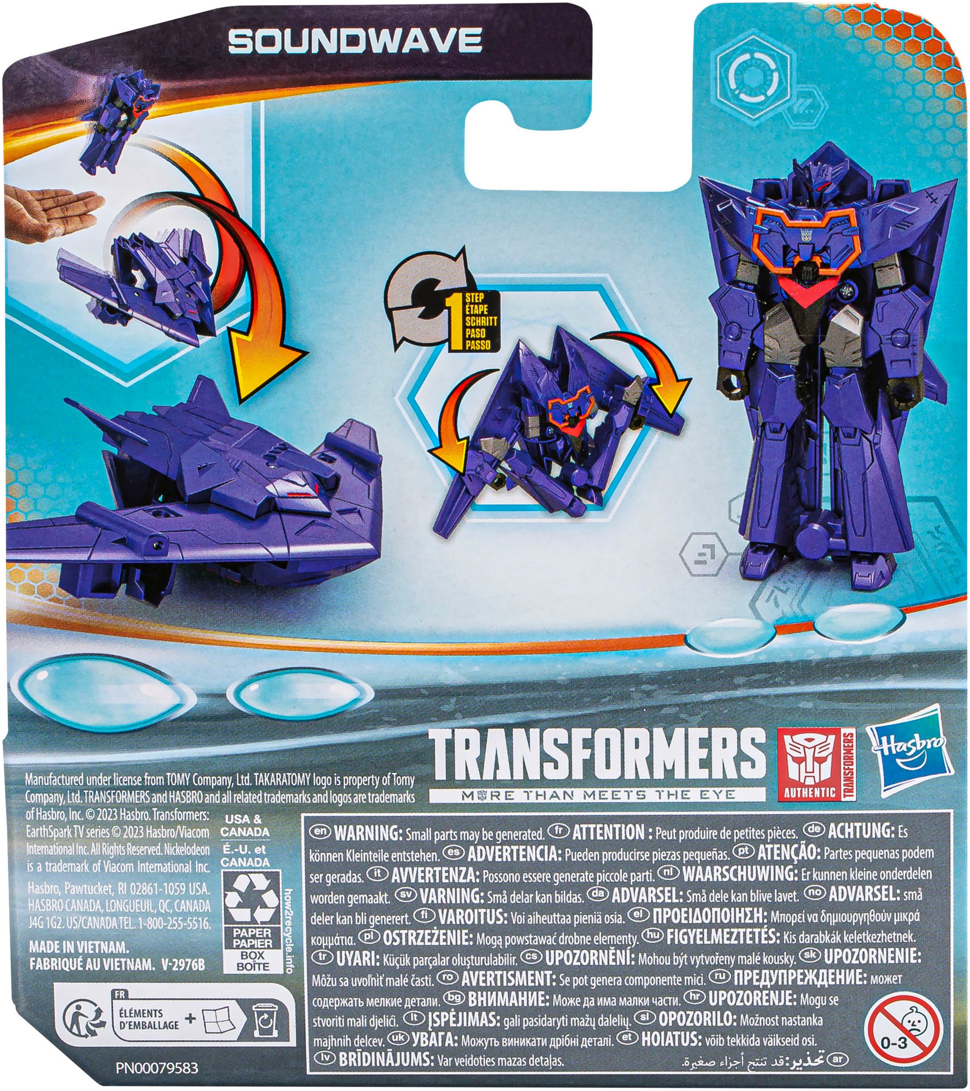 Hasbro Actionfigur »Transformers EarthSpark, 1-Step Flip Changer Soundwave«