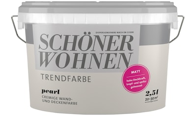 SCHÖNER WOHNEN-Kollektion Wand- und Deckenfarbe »Trendfarbe, matt«, 2,5 Liter, Pearl,... kaufen