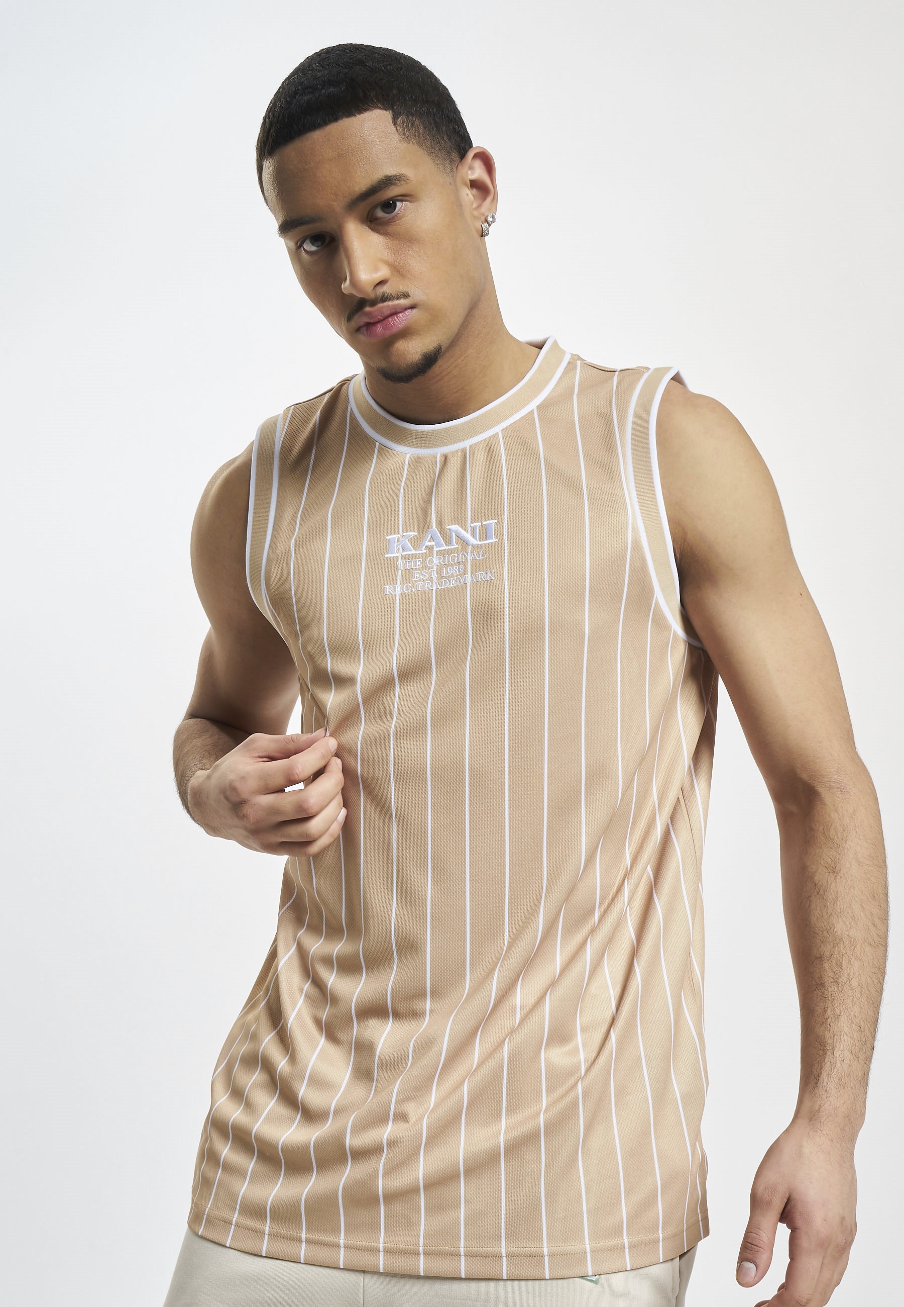 Karl Kani Tanktop »Karl Kani Herren KM232-001-2 KK Retro Pinstripes Basketball Tank« 1 Stk.