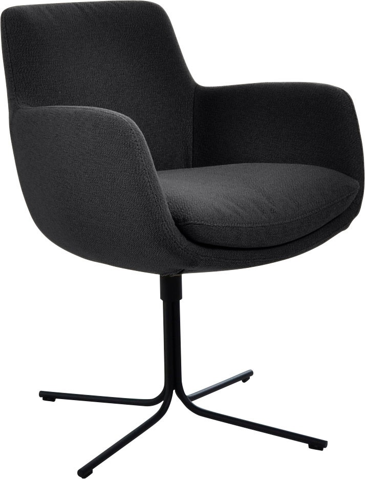 K+W Komfort & Wohnen Drehstuhl "Pego" () filigranem 4-Fuß-Gestell in schwar günstig online kaufen