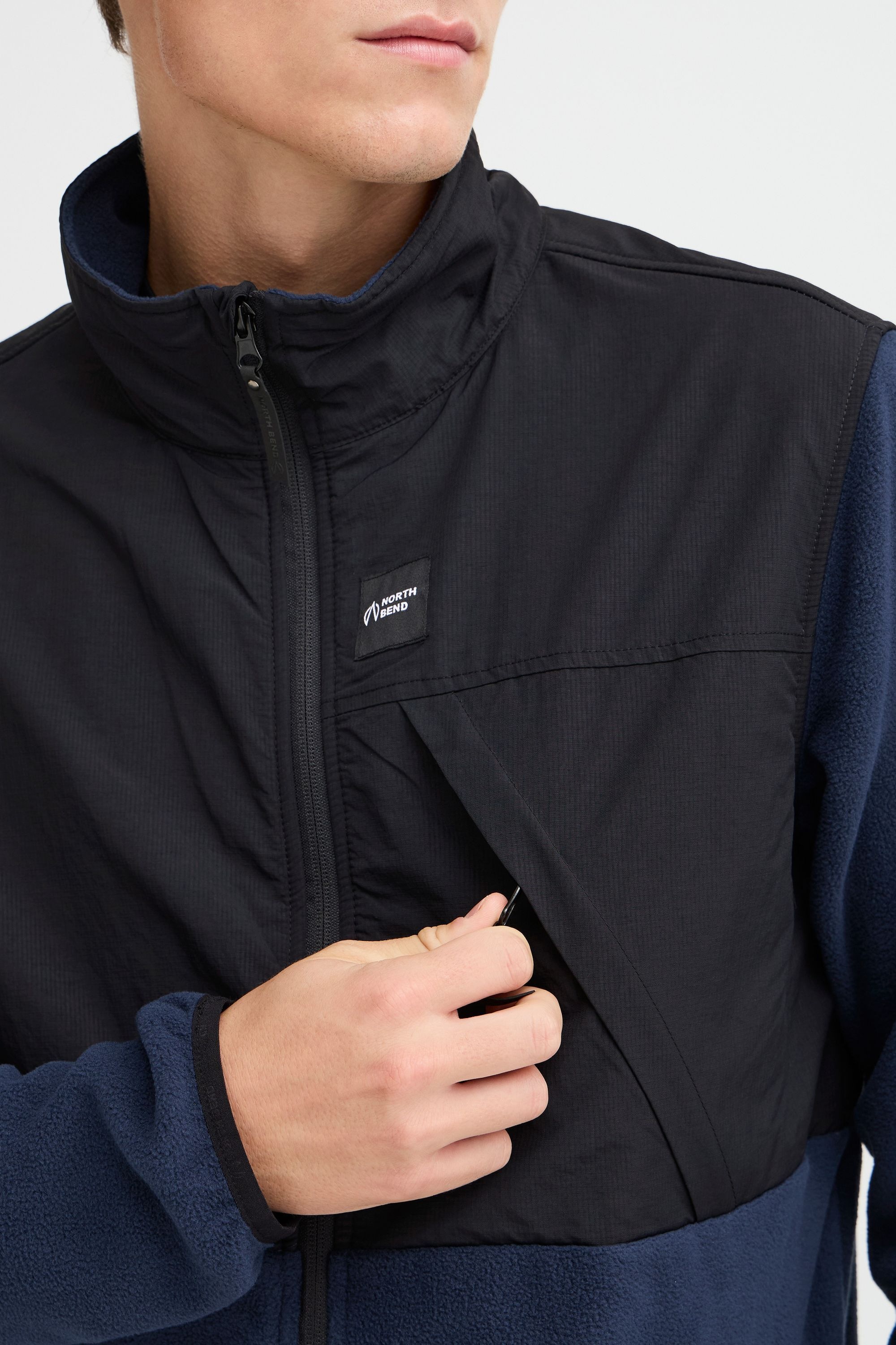 North Bend Fleecejacke »Fleecejacke NBDean M«, ohne Kapuze