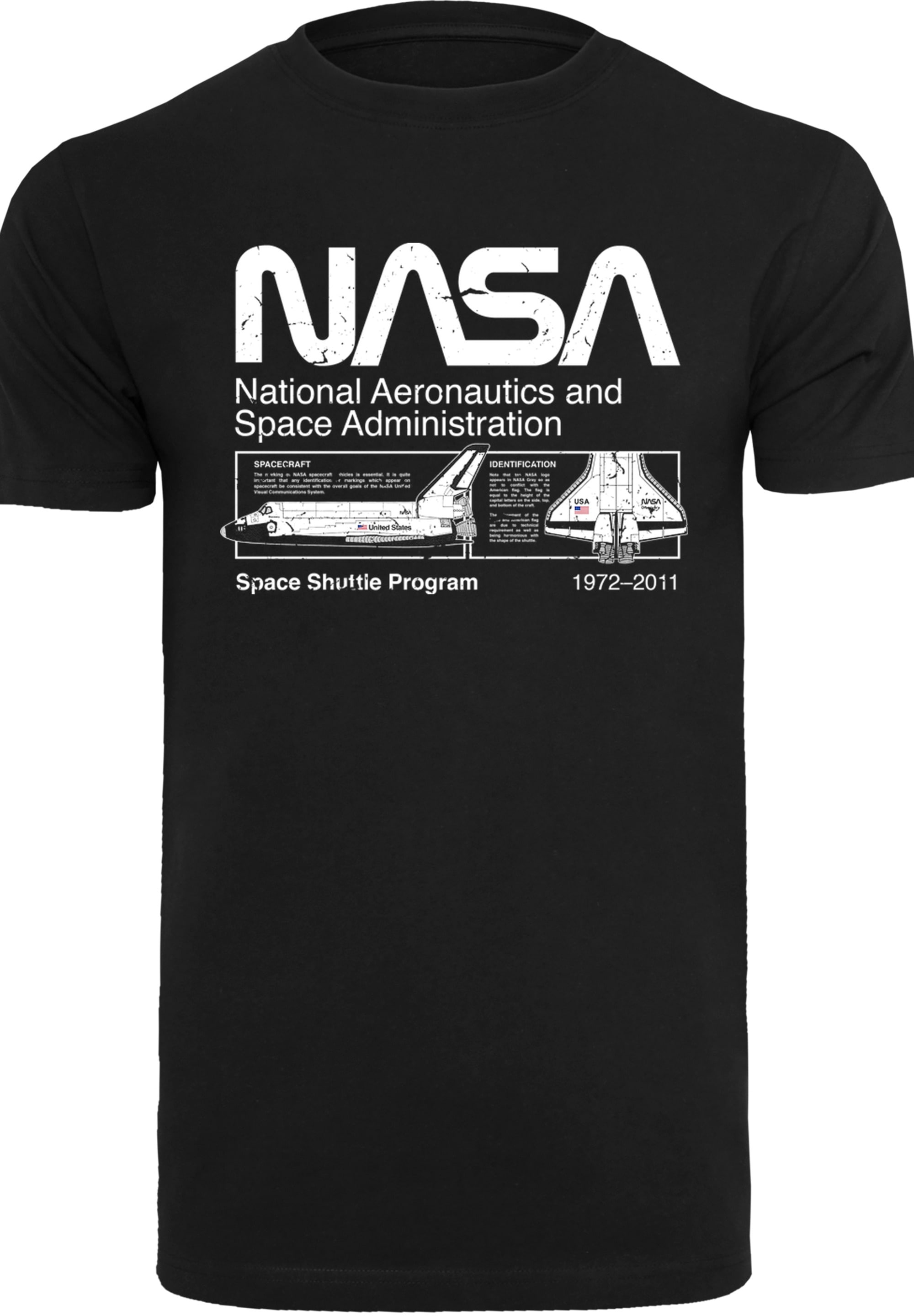 F4NT4STIC T-Shirt »NASA Classic Space Shuttle Black«, Herren,Premium Merch,Regular-Fit,Basic,Bedruckt