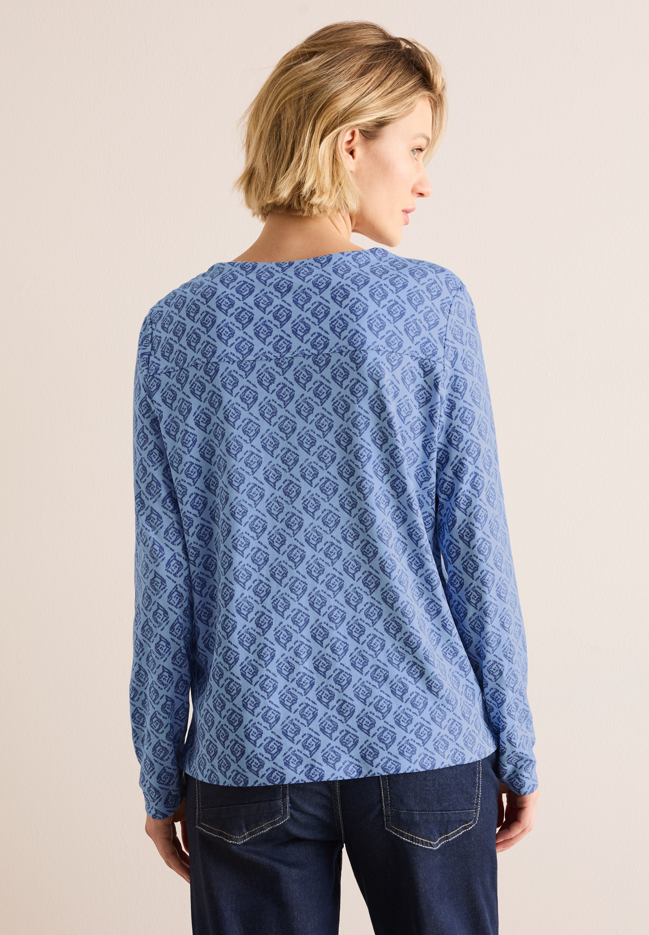 Cecil Langarmshirt, aus softem Materialmix