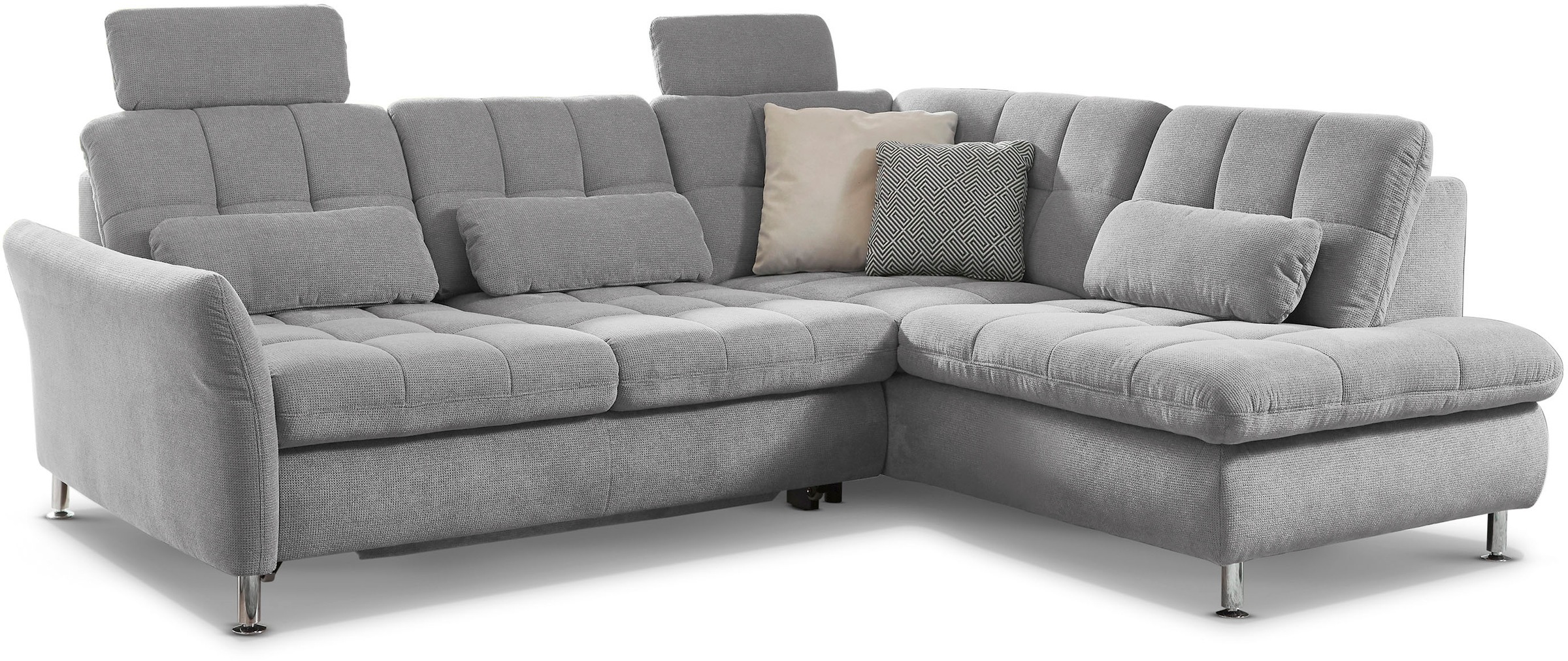 Die PlanBar Ecksofa »MP-IN20016 L-Form mit Kaltschaum-Polsterung«, wahlweise mit Kopfstützen und Bettfunktion, mit Kaltschaum-Polsterung