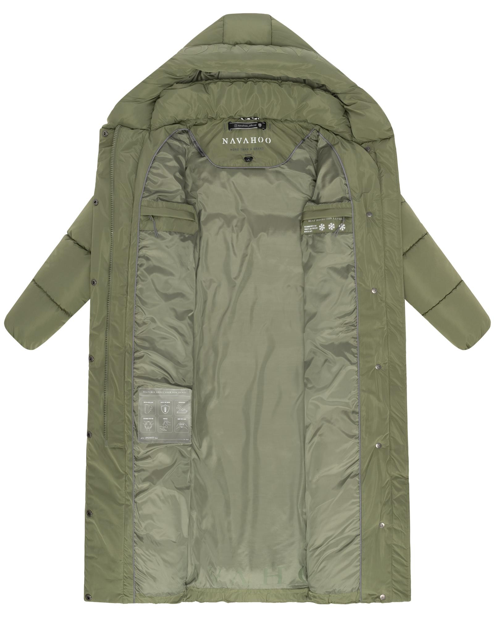Navahoo Steppmantel »Eisblick 14«, Gesteppter Damen Mantel mit Taillengürtel