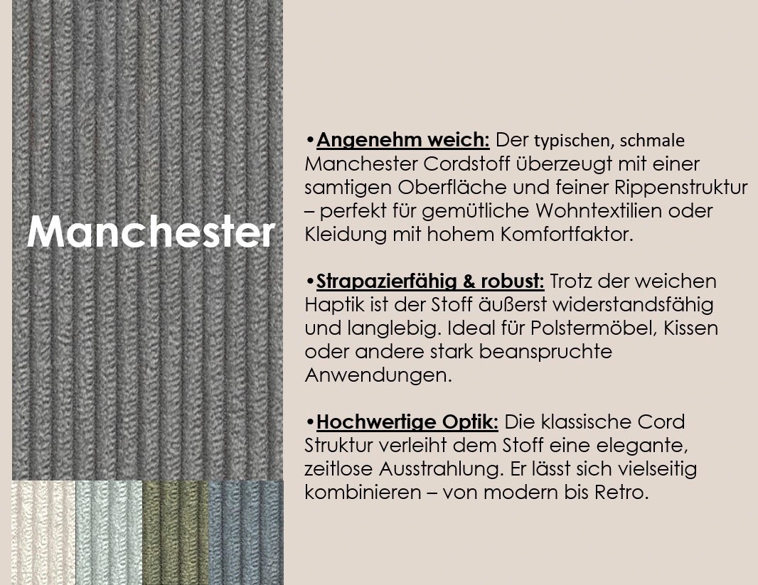 Thumbnail - TRENDMANUFAKTUR Ecksofa "Amazing II, wahlw. mit Schlaffunktion & Bettkasten, Fuß schwarz" Recamiere beidseitig montierba...