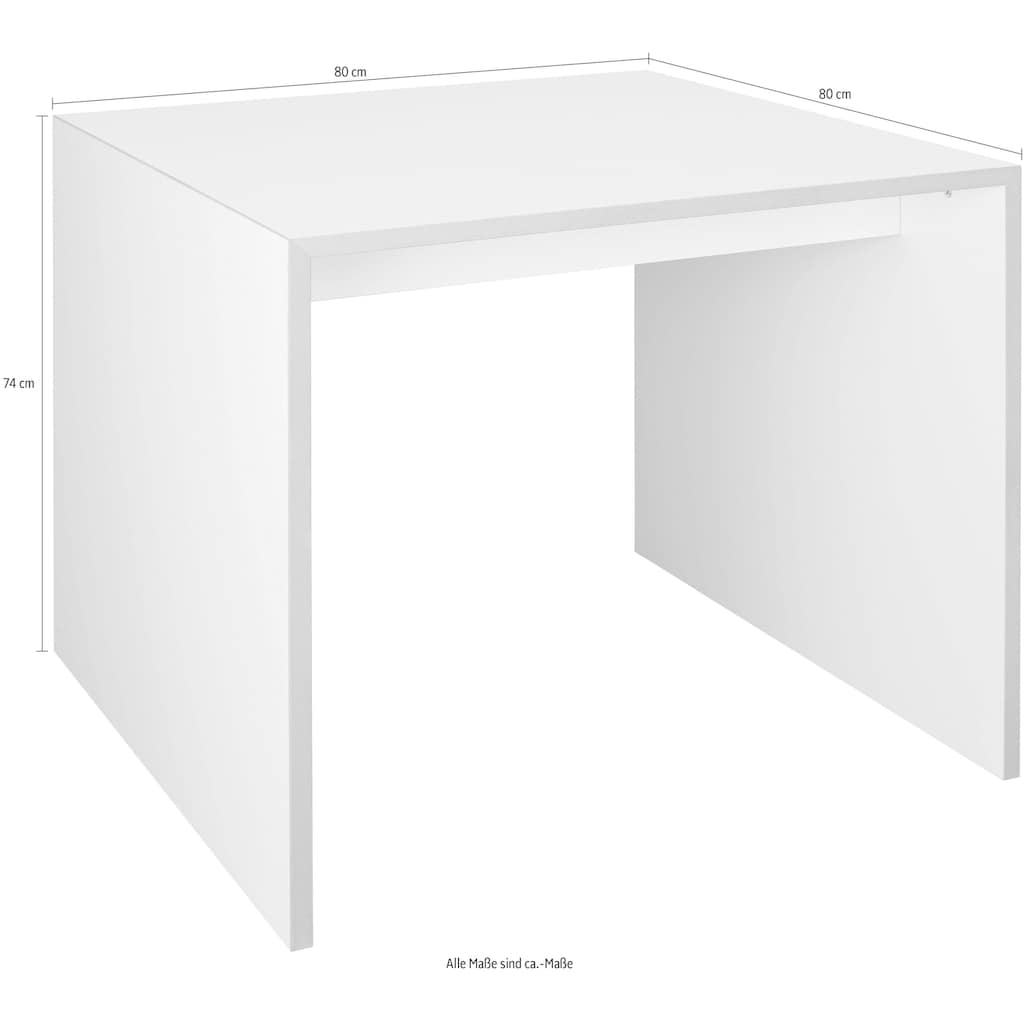 Tojo Arbeitstisch »freistell-klein«, variabel einsetzbar als Couchtisch, Breite/Tiefe: 80/80 cm