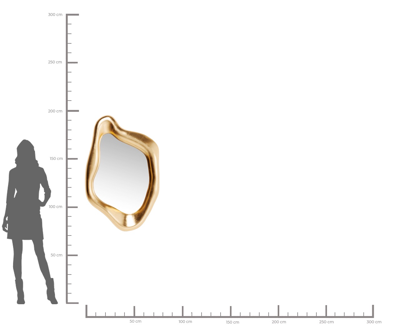 KARE Wandspiegel »Spiegel Hologram Gold 119x76cm«