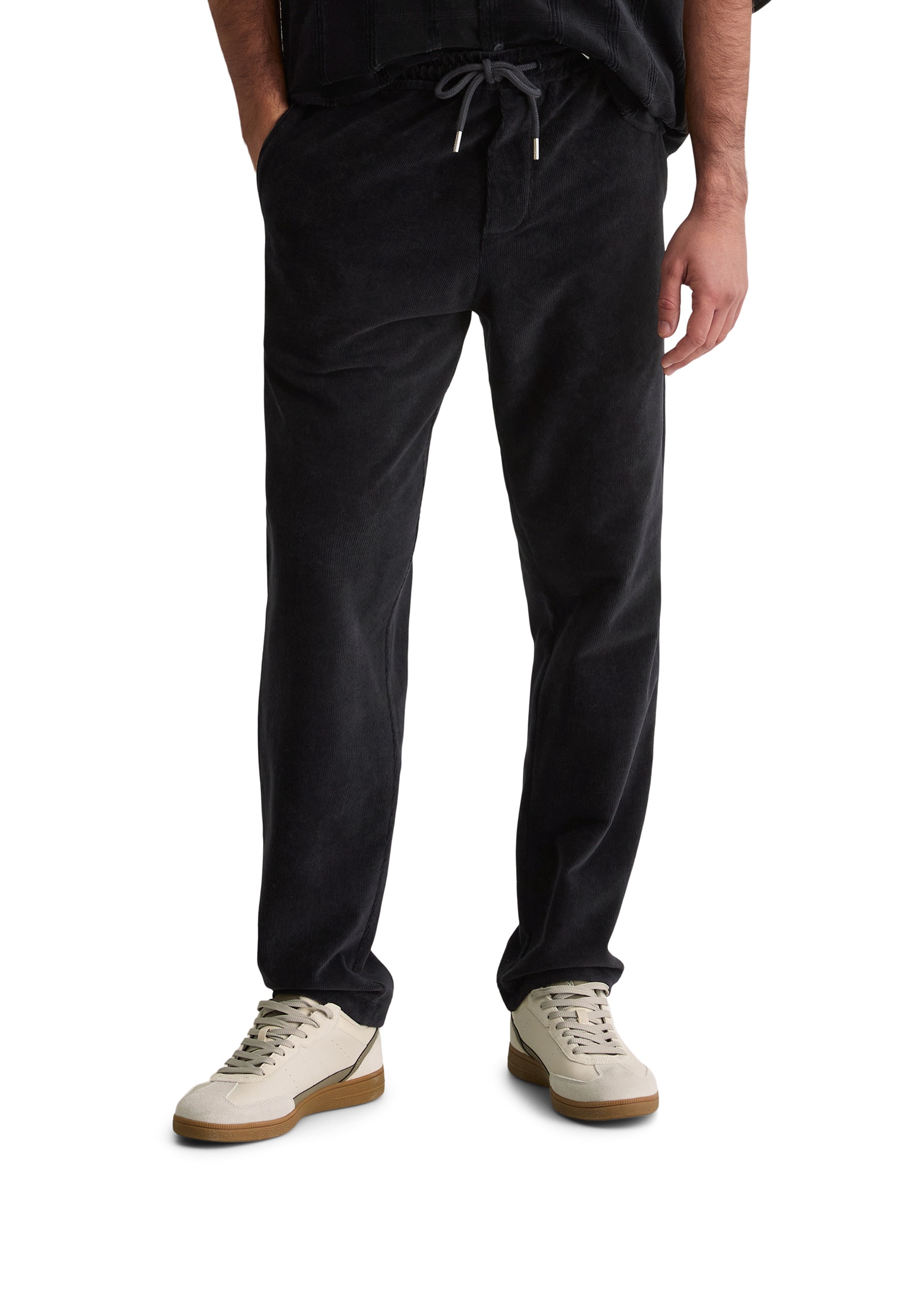 Marc OPolo Jerseyhose "aus Bio-Baumwolle mit Rippstruktur" günstig online kaufen