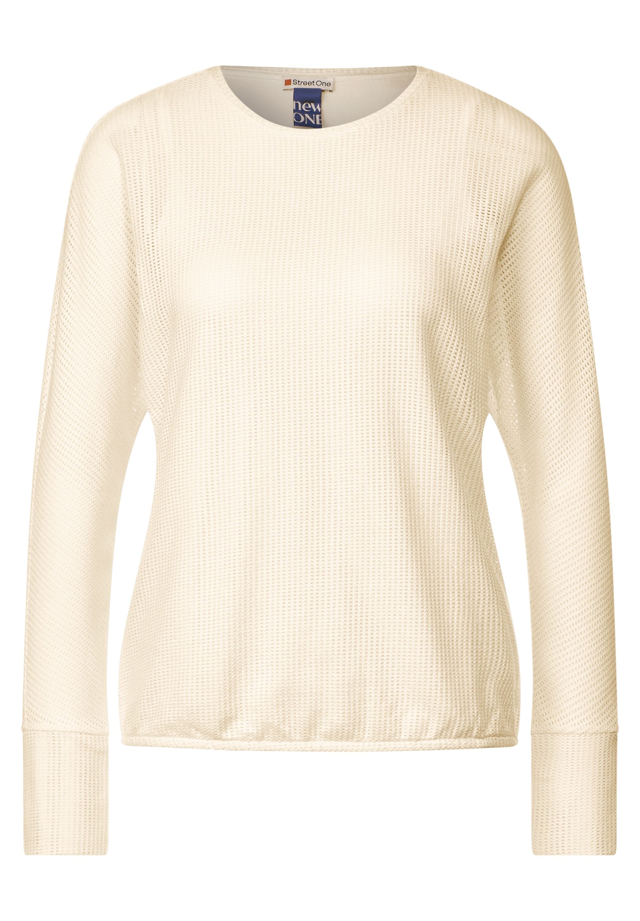 STREET ONE Langarmshirt, aus softem Materialmix