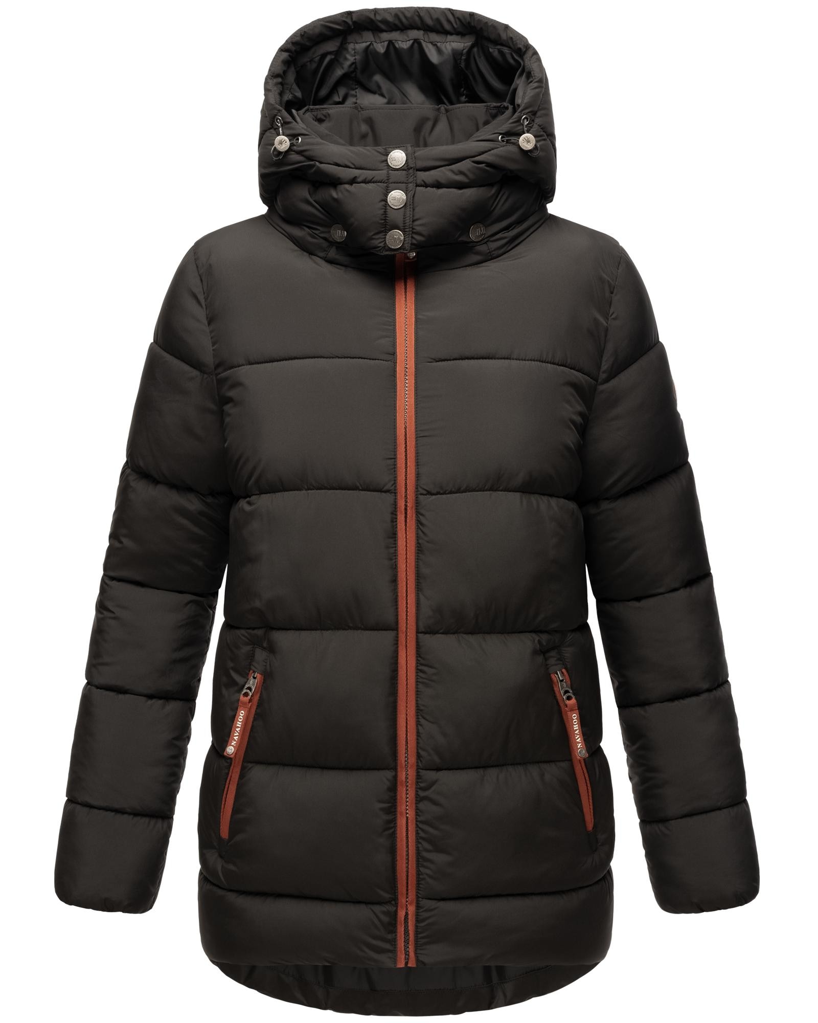 Navahoo Winterjacke »Wattewölkchen«, mit Details Modische mit bestellen kontrastfarbenen für | Damen Steppjacke Kapuze, BAUR