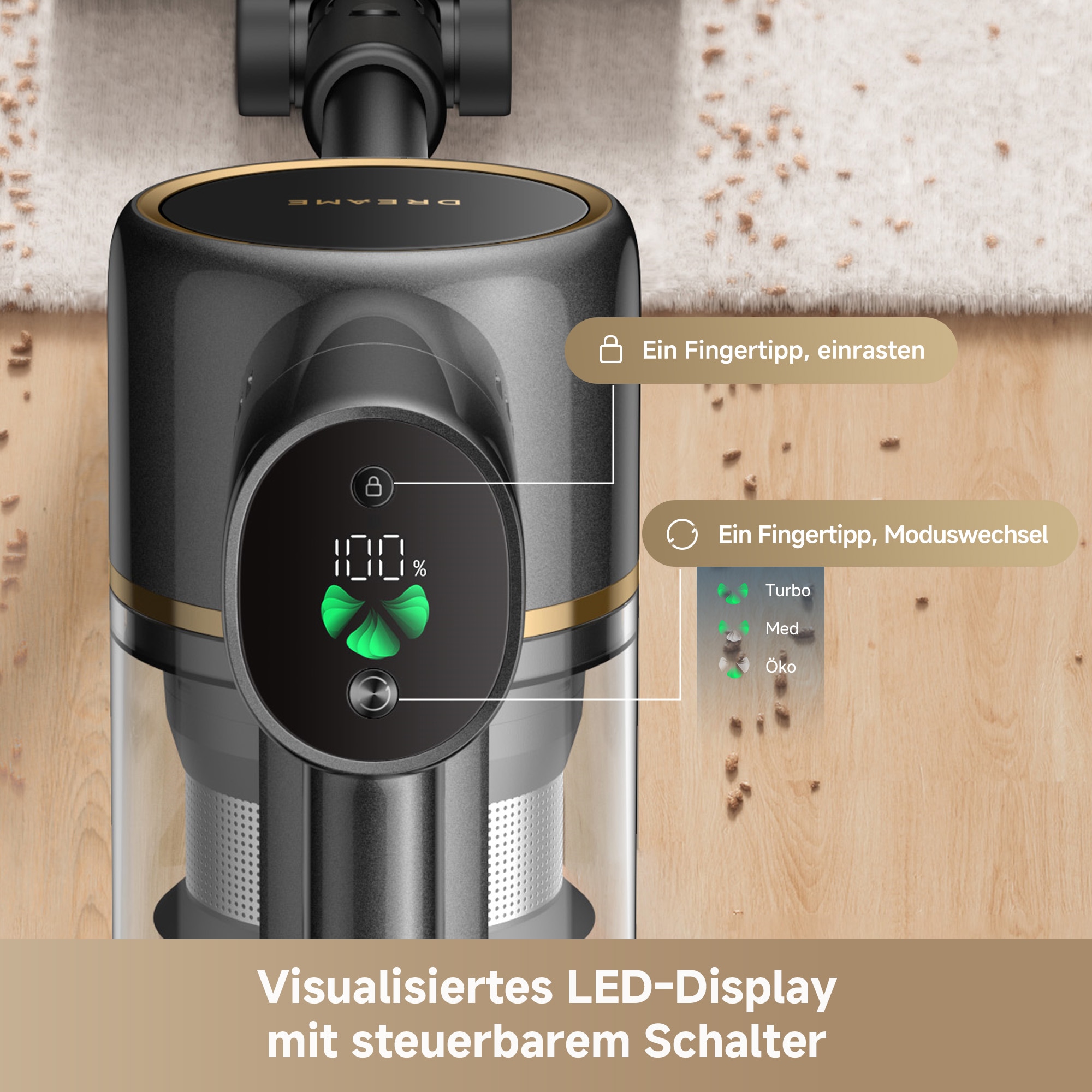 Dreame Akku-Stielstaubsauger »R20 SE« kabellos, bis zu 90 Minuten Akkulaufzeit, mit HEPA-Filter