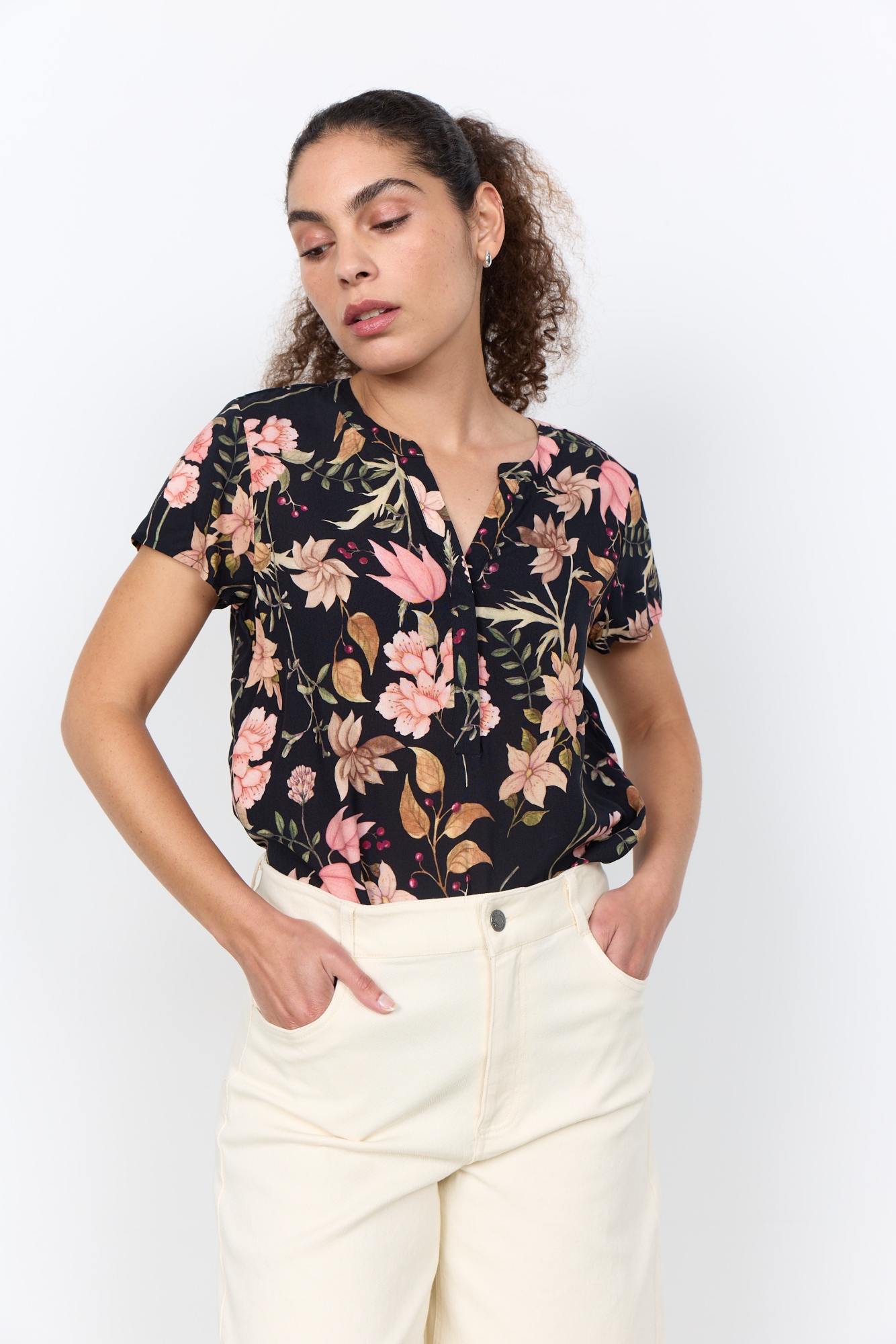 soyaconcept Shirtbluse "SC-GRACE 1" Viskose, geblümt