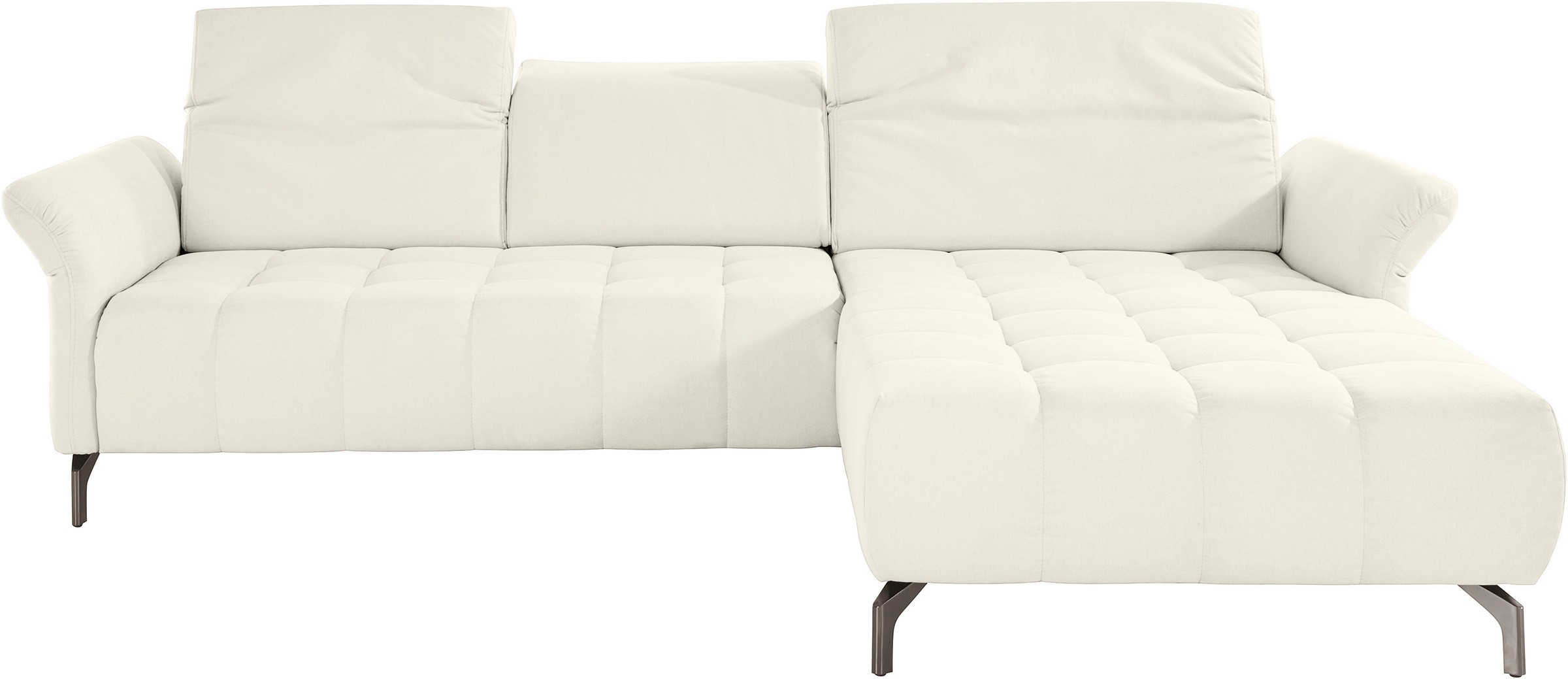 INOSIGN Ecksofa »Fresh L-Form«, Federkern, wahlweise Kopfteilverstellung und motorischer Vorziehsitz