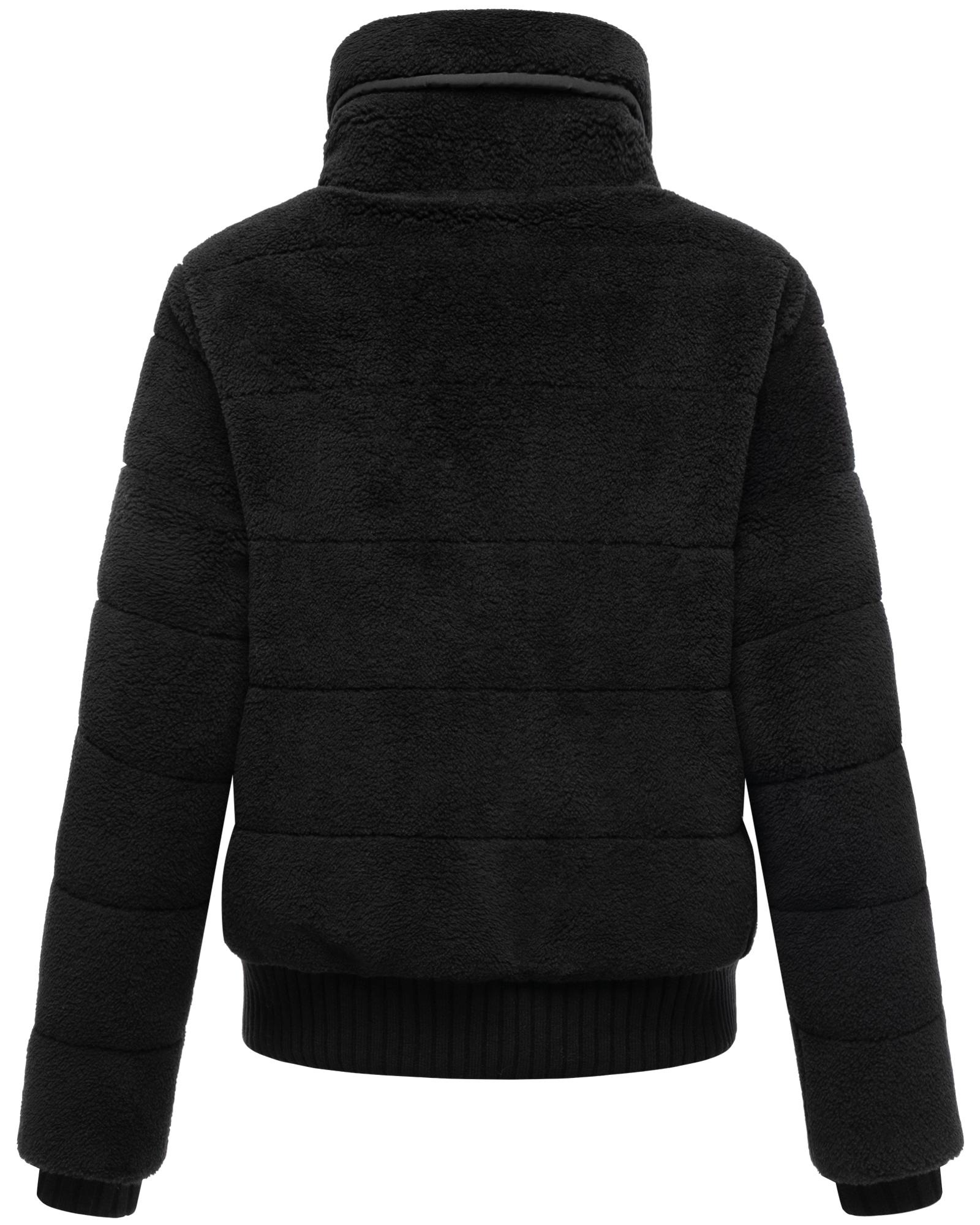 Thumbnail - Navahoo Plüschjacke "Schneepuder 14" ohne Kapuze warme Damen Teddyjacke für den Winter