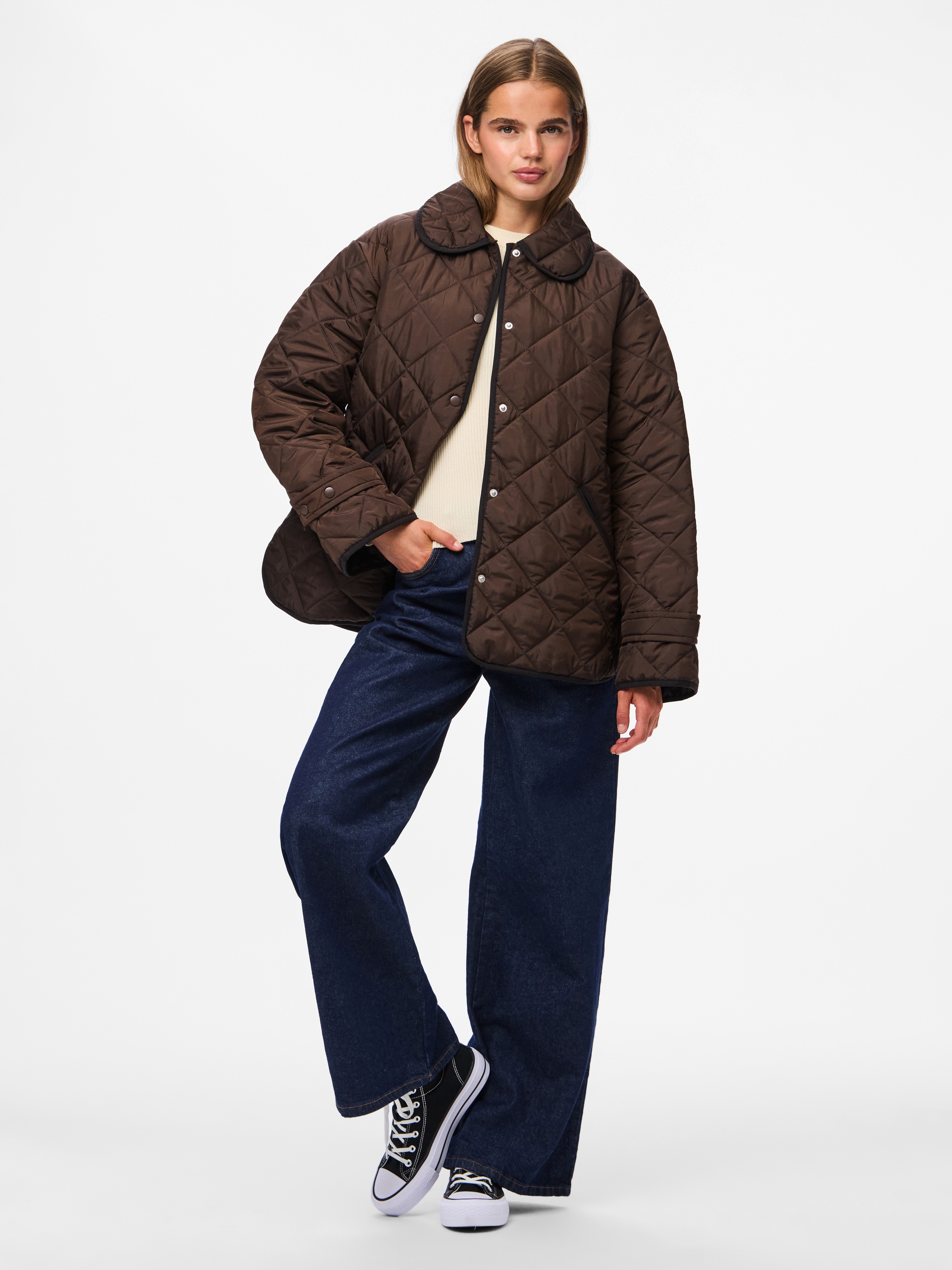 pieces Steppjacke »PCEMILY SHORT QUILTED JACKET NOOS BC« Kunstfaser