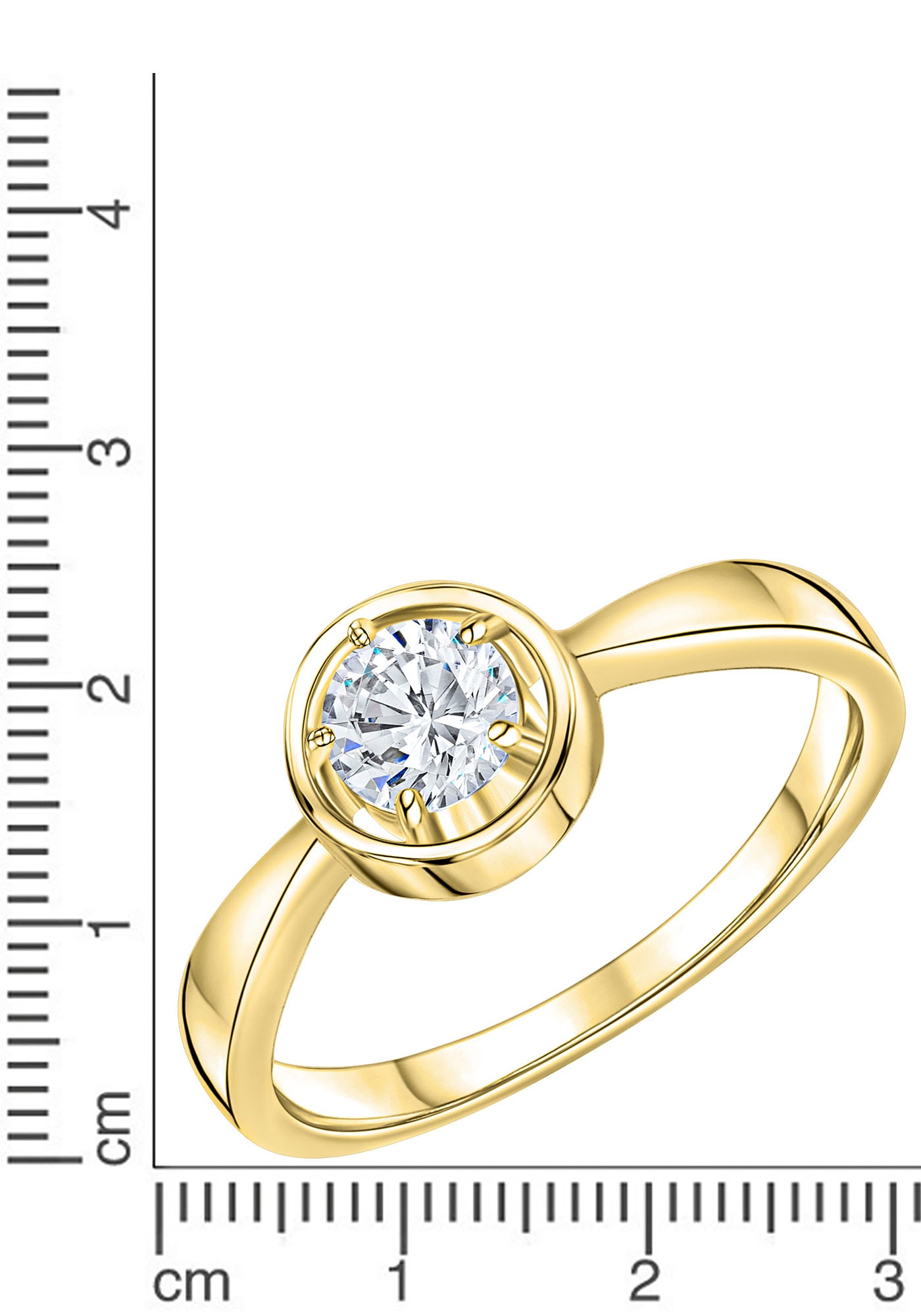 Firetti Fingerring »Schmuck Geschenk Silber 925 Silberring Solitär«, mit Zirkonia (synth.)