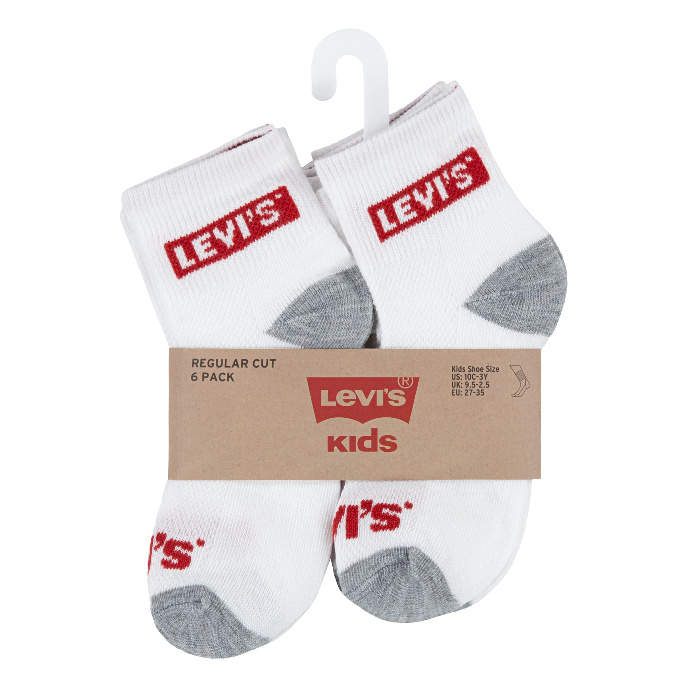 Levi's® Kids Kurzsocken »LHN BOX TAB LOW CUT 6PK MarkeL« Packung, 6 Paar tlg. UNISEX