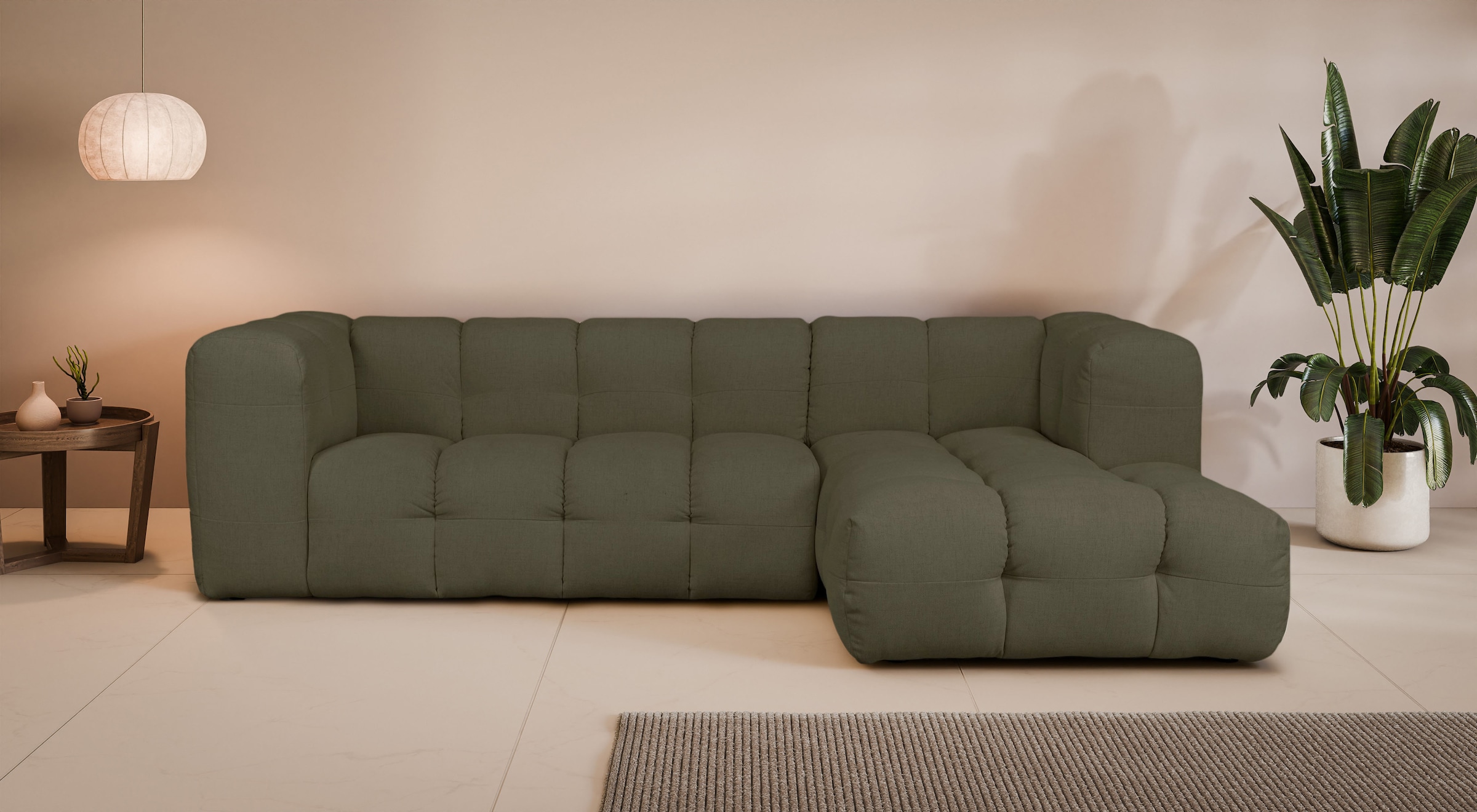 LeGer Home by Lena Gercke Ecksofa "TALISHA L-Form Designersofa, moderne Steppung, B/T/H: 276/178/75 cm" aufwendig gepolstert, hoher Sitzkomfort