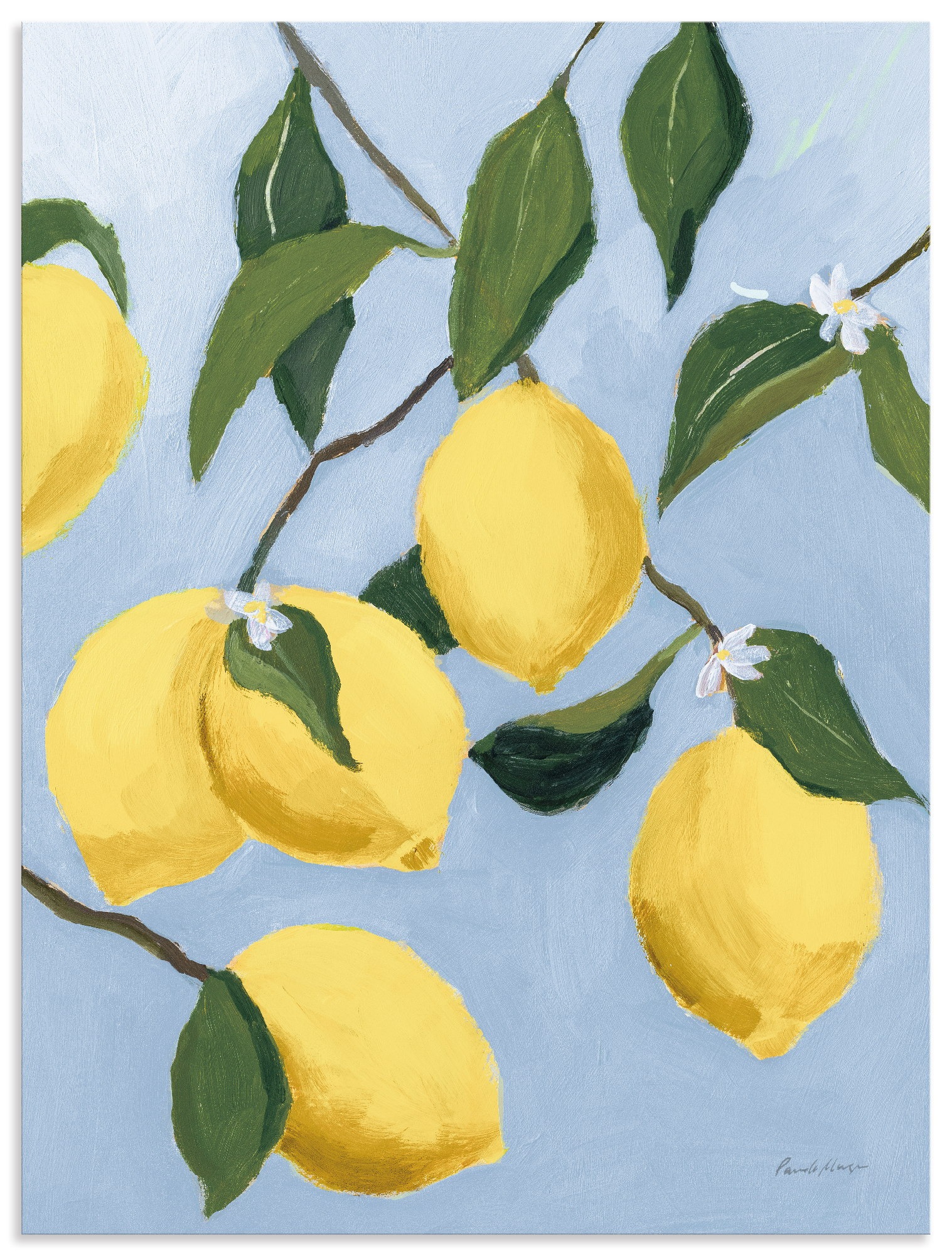 Wandbild ARTLAND "Lemon Tree Light", farbe bild(er): gelb, B:90cm H:120cm, Alu Dibond, Bilder, als Alubild, Leinwandbild, Poster, Wandaufkleber in verschied. Größen