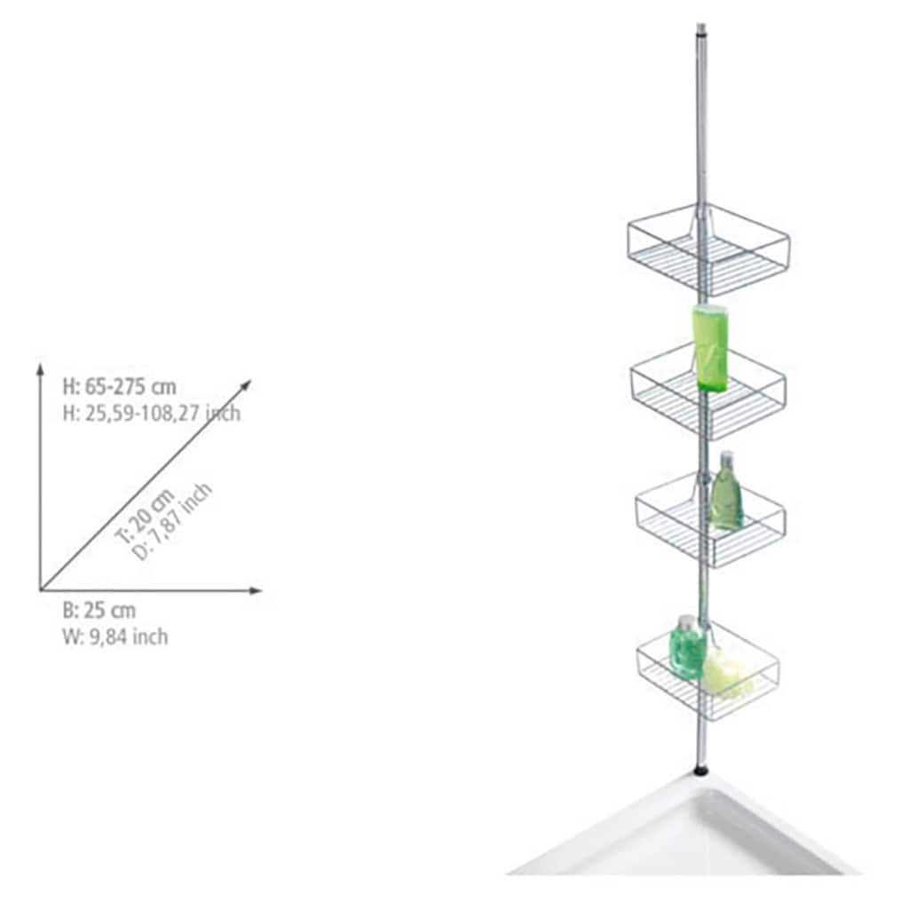 WENKO Teleskopregal »Domaso«, 4 Ablagen