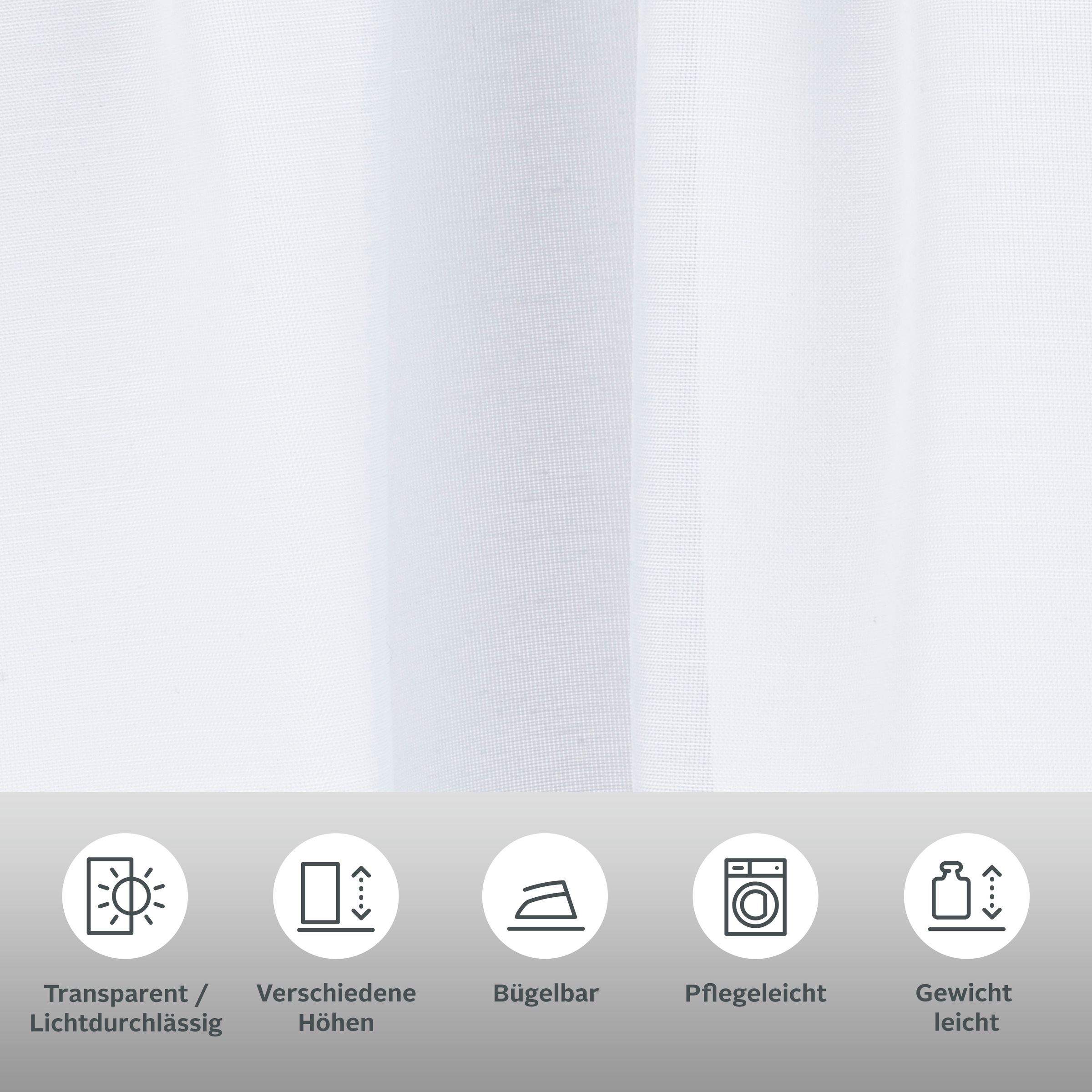 my home "Idaho" Stangendurchzug 1 Stk. tlg. Fertiggardine, Mit Spitze, tran günstig online kaufen