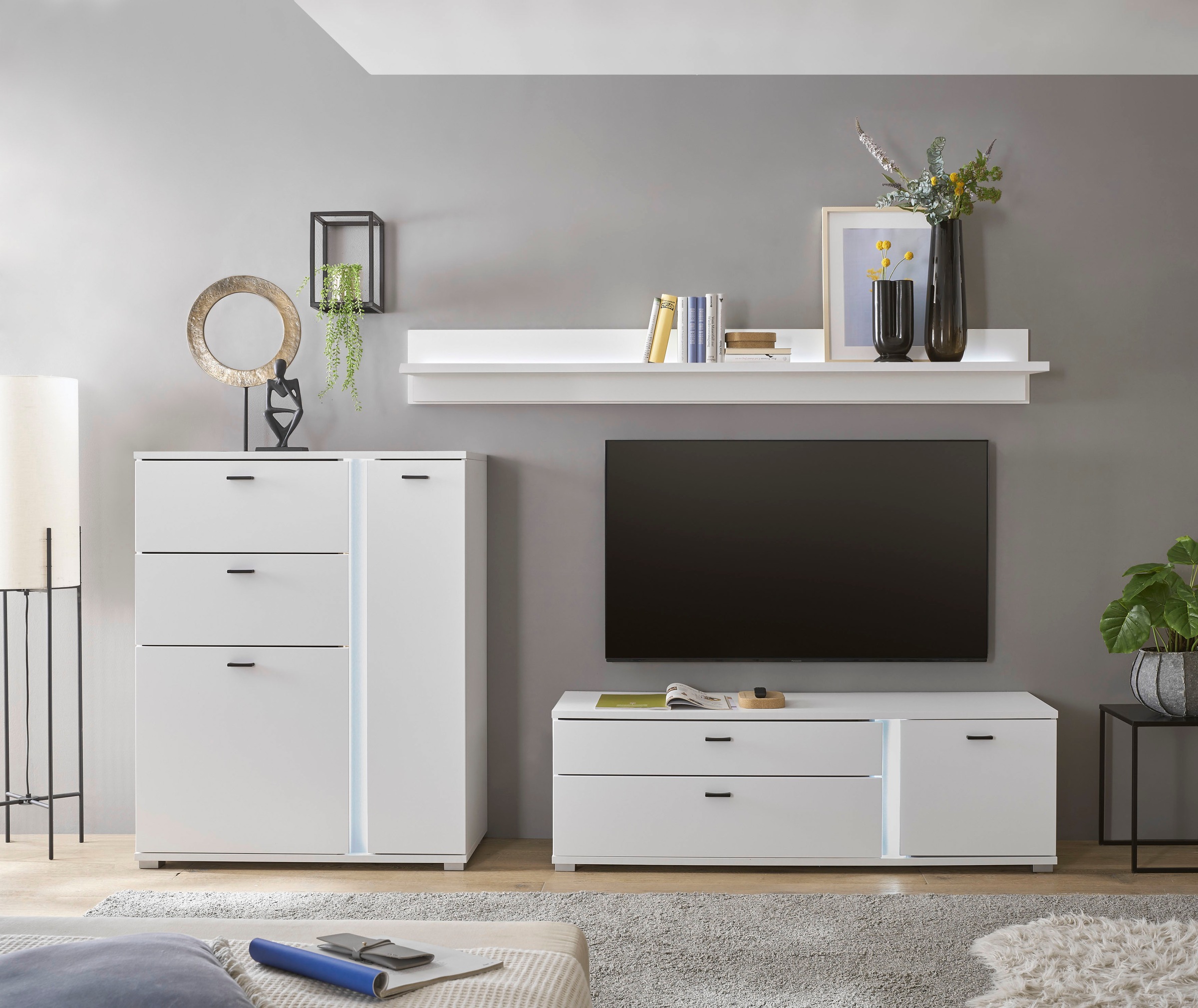 Home affaire Wohnwand "LONG ISLAND" Set, 3 Stk. tlg. günstig online kaufen