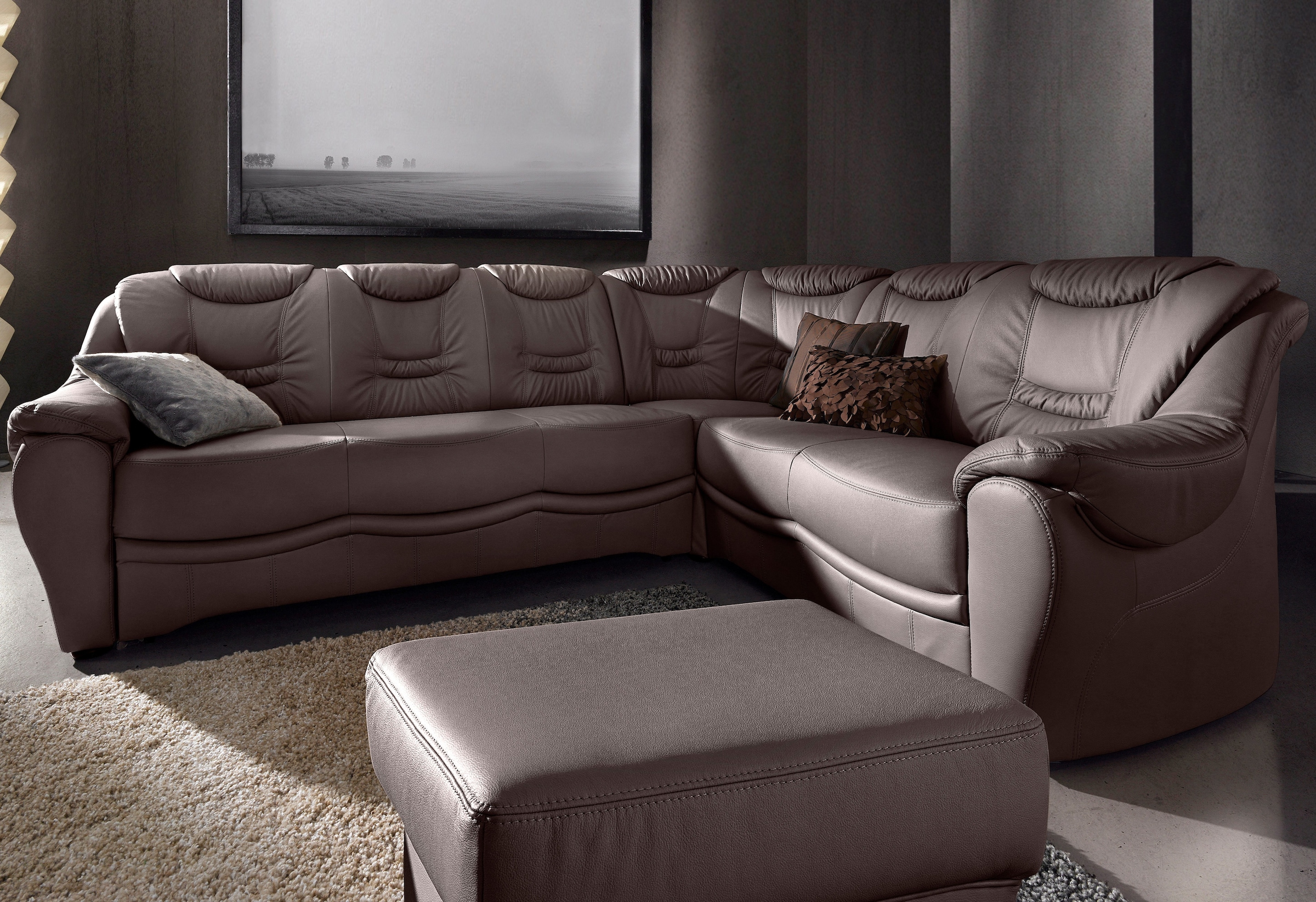 sit&more Ecksofa "Benson L-Form", wahlweise mit Bettfunktion