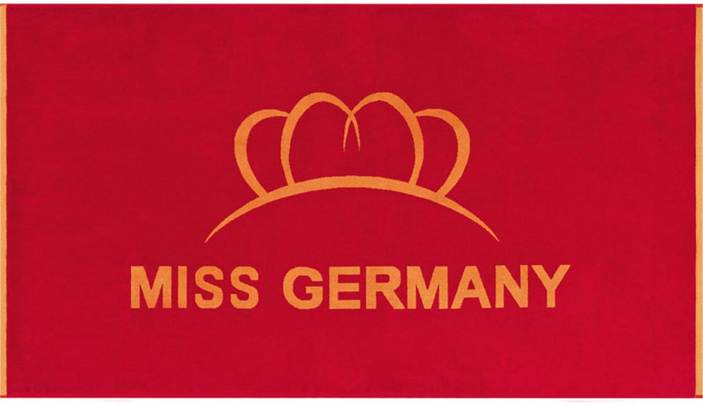 Strandtuch »Miss Germany«, (1 St.), Velours, mit großem Logo-Motiv