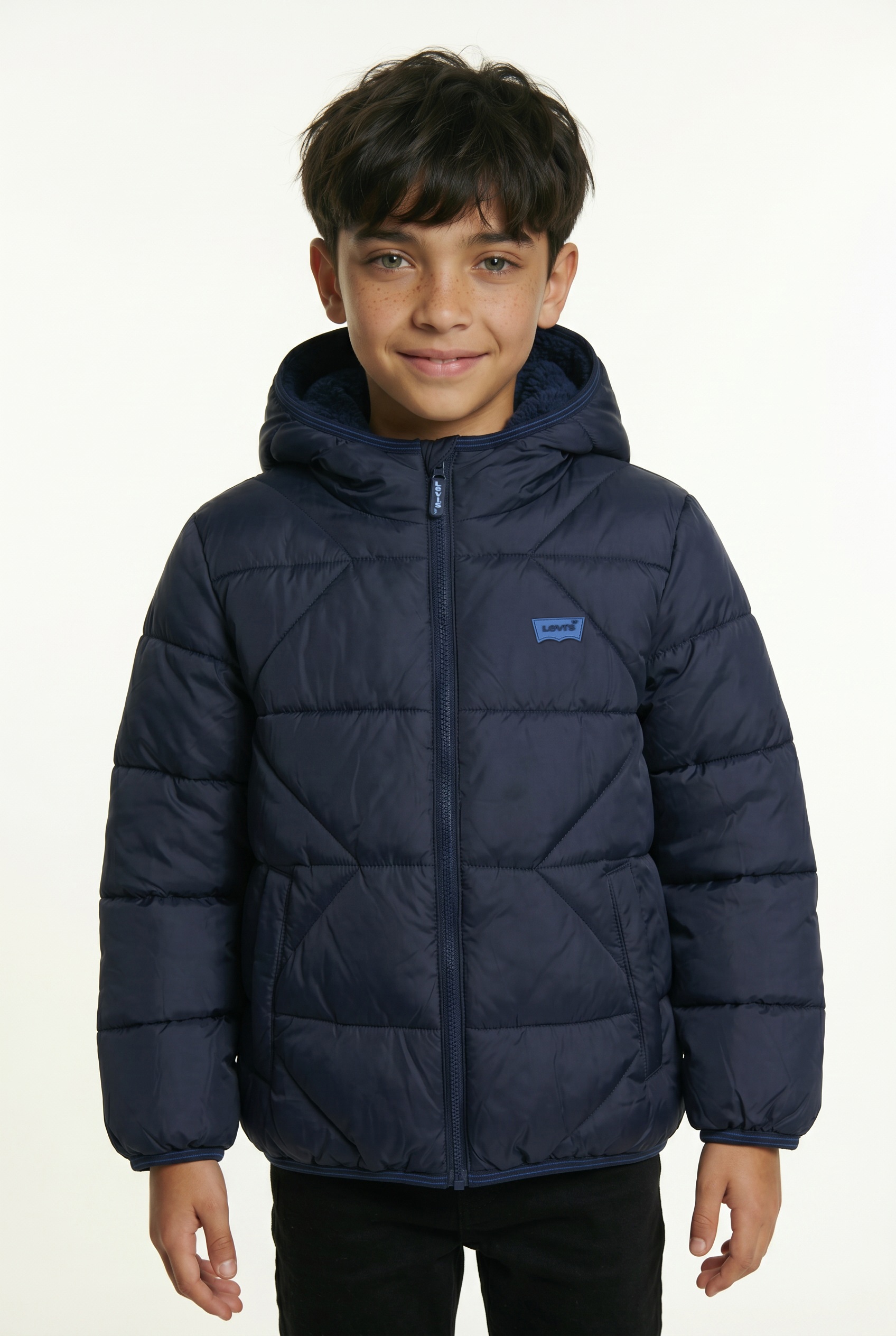 Levis Kids Steppjacke "LVB SHERPA LINED PUFFER JKT" mit Kapuze Winterjacke for BOYS mit Kapuze