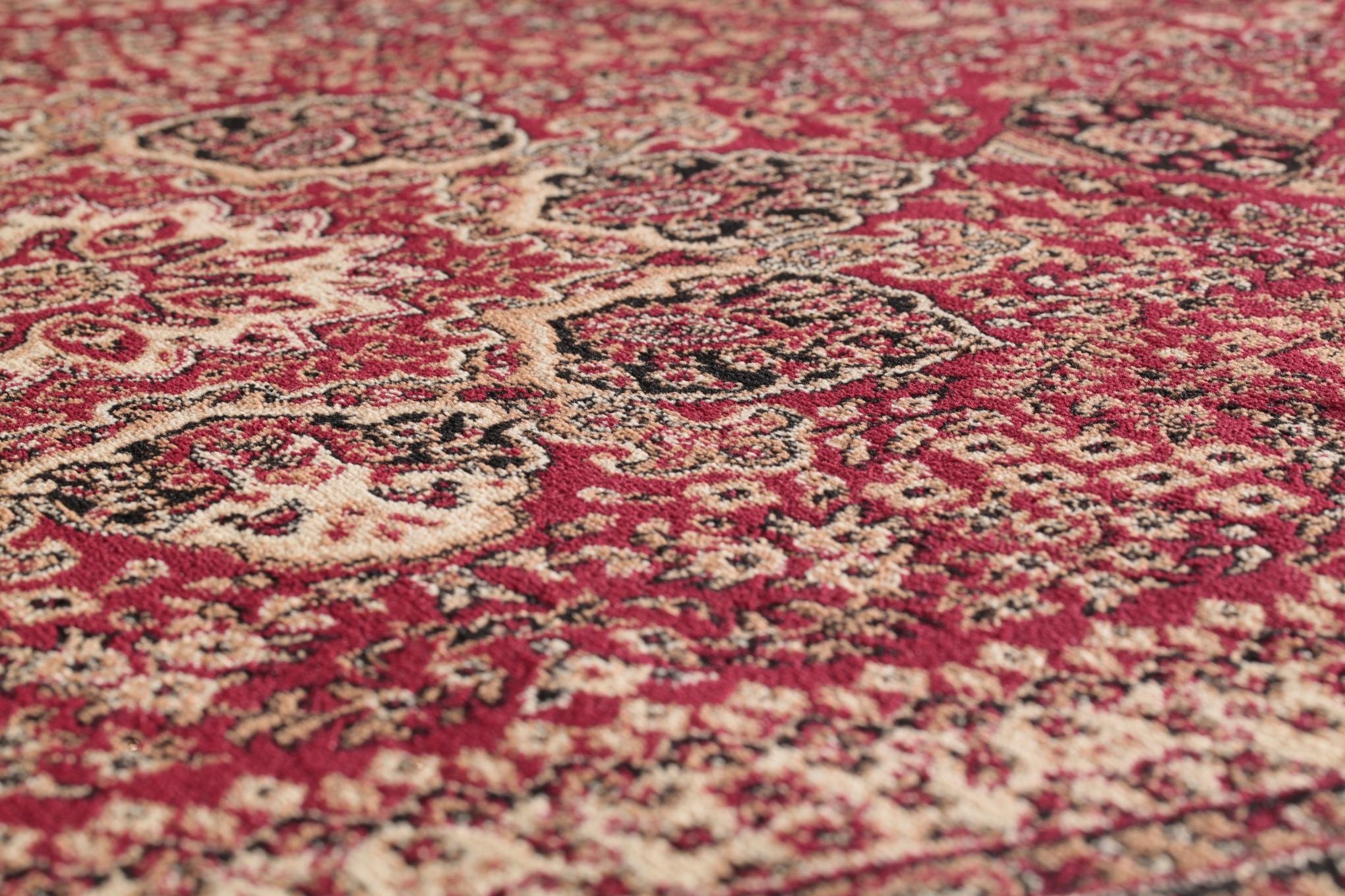 Teppich AYYILDIZ TEPPICHE "Marrakesh 207" Gr. 8, rot, B:300cm H:12mm L:400cm, Kunstfaser, Teppiche, Teppich, Kurzflor, Orient-Optik, Webteppich, Wohnzimmer 3