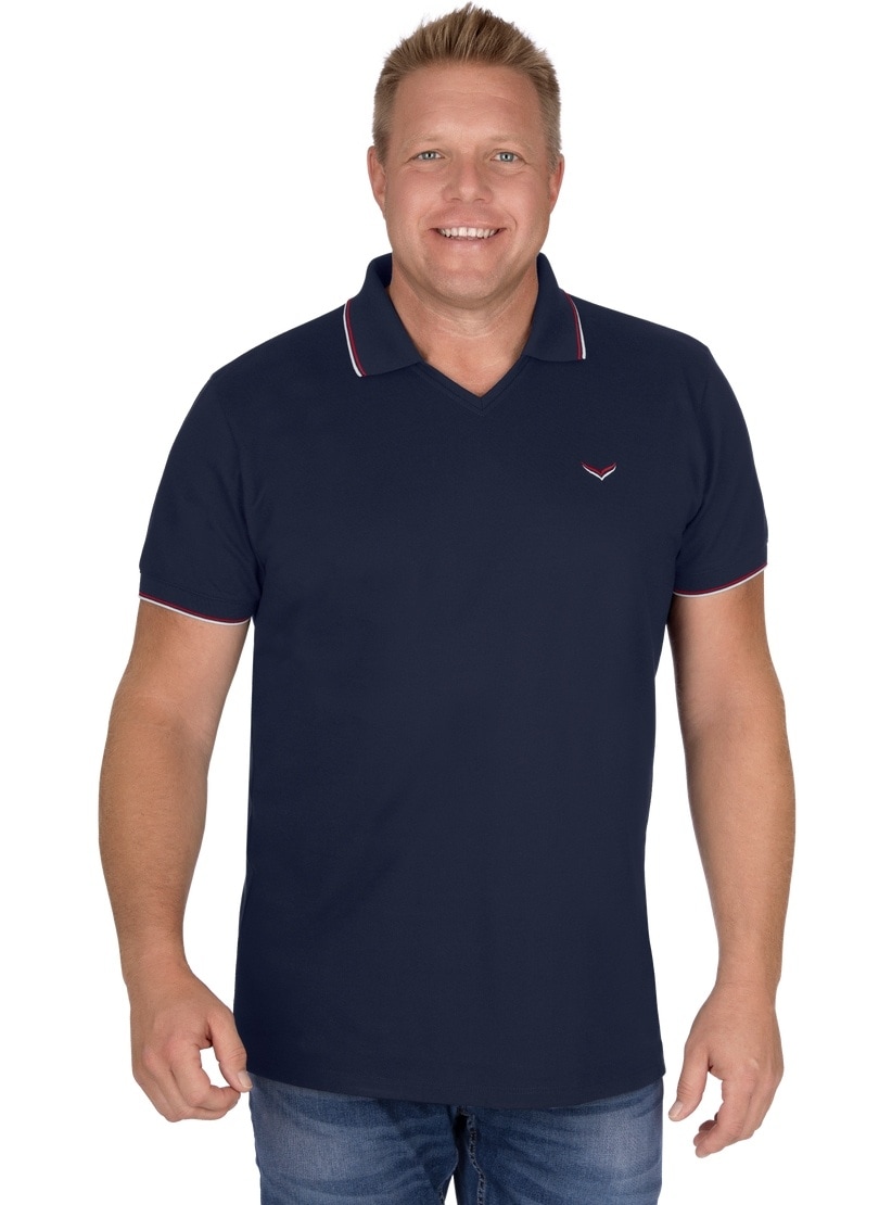 Trigema Poloshirt "TRIGEMA Polo-Shirt mit V-Ausschnitt" günstig online kaufen