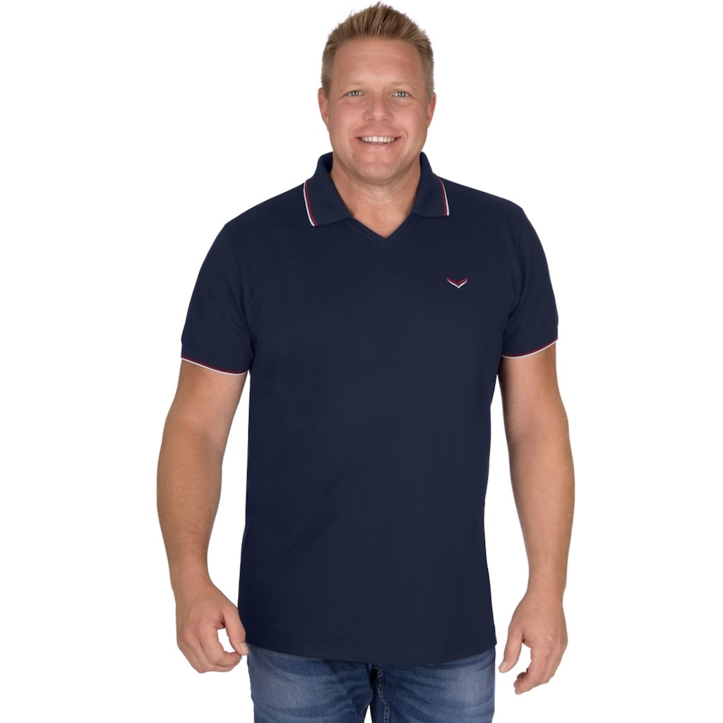 Trigema Poloshirt »TRIGEMA Polo-Shirt mit V-Ausschnitt«, (1 tlg.)