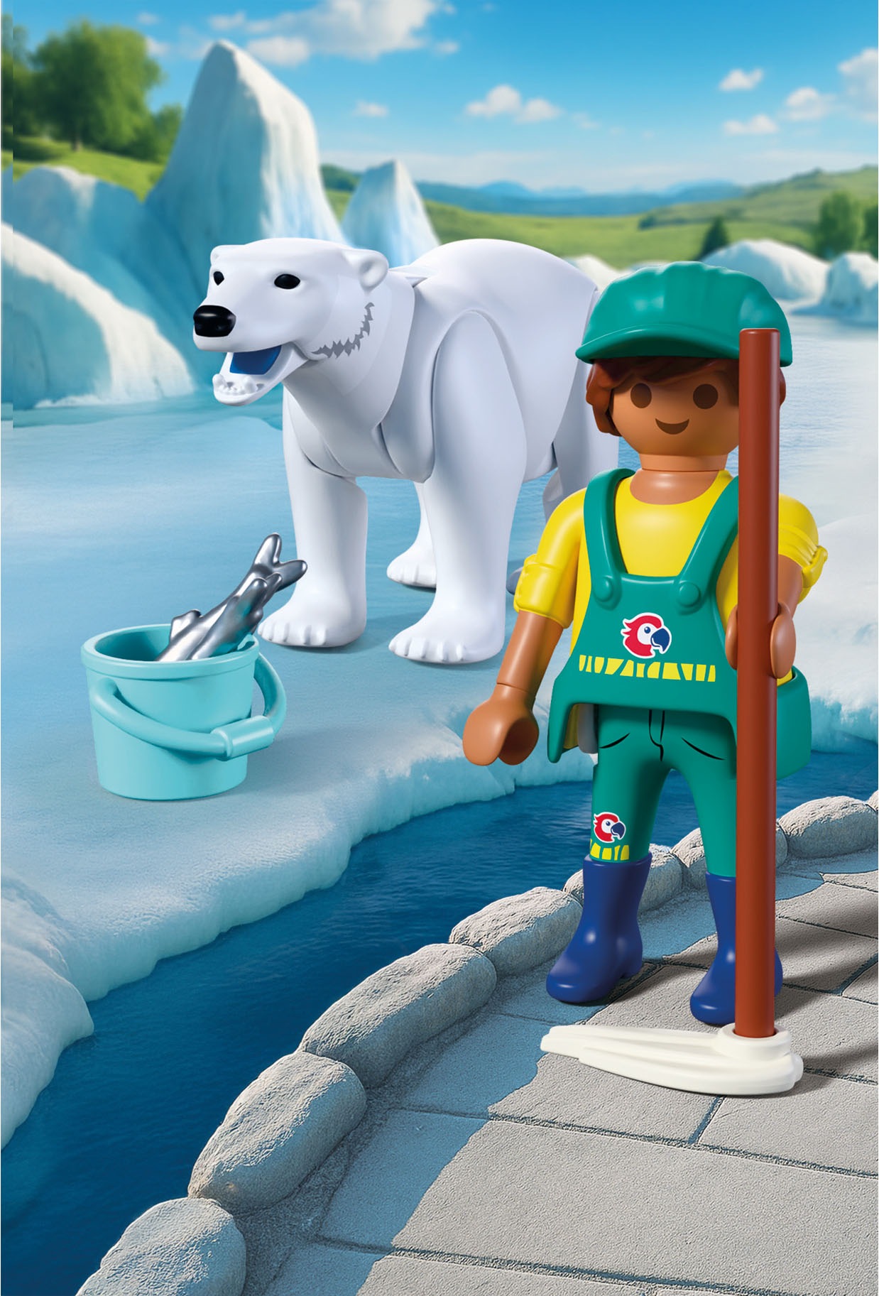 Playmobil® Konstruktions-Spielset »Zoo: Eisbär und Pfleger (72090), Animals & Friends« Made in Europe