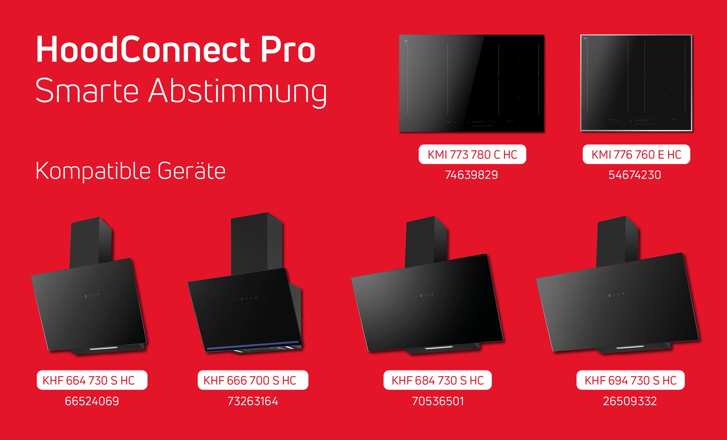 Amica Induktions-Kochfeld »KMI 776 760 E HC« HoodConnect Pro - Intelligentes Zusammenspiel von Kochfeld und Haube
