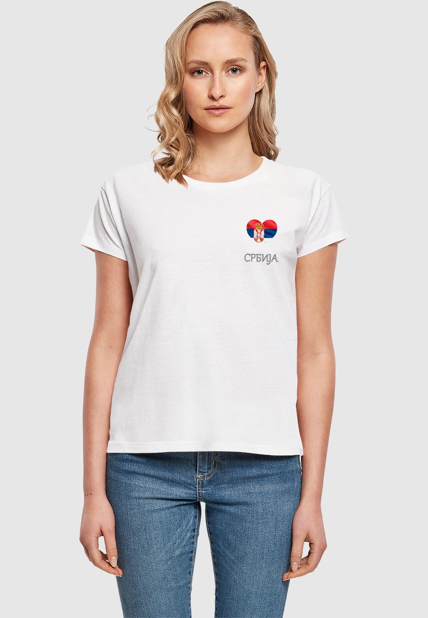 Merchcode T-Shirt »Merchcode Ladies Merchcode Football - Serbia T-shirt«, (1 tlg.)