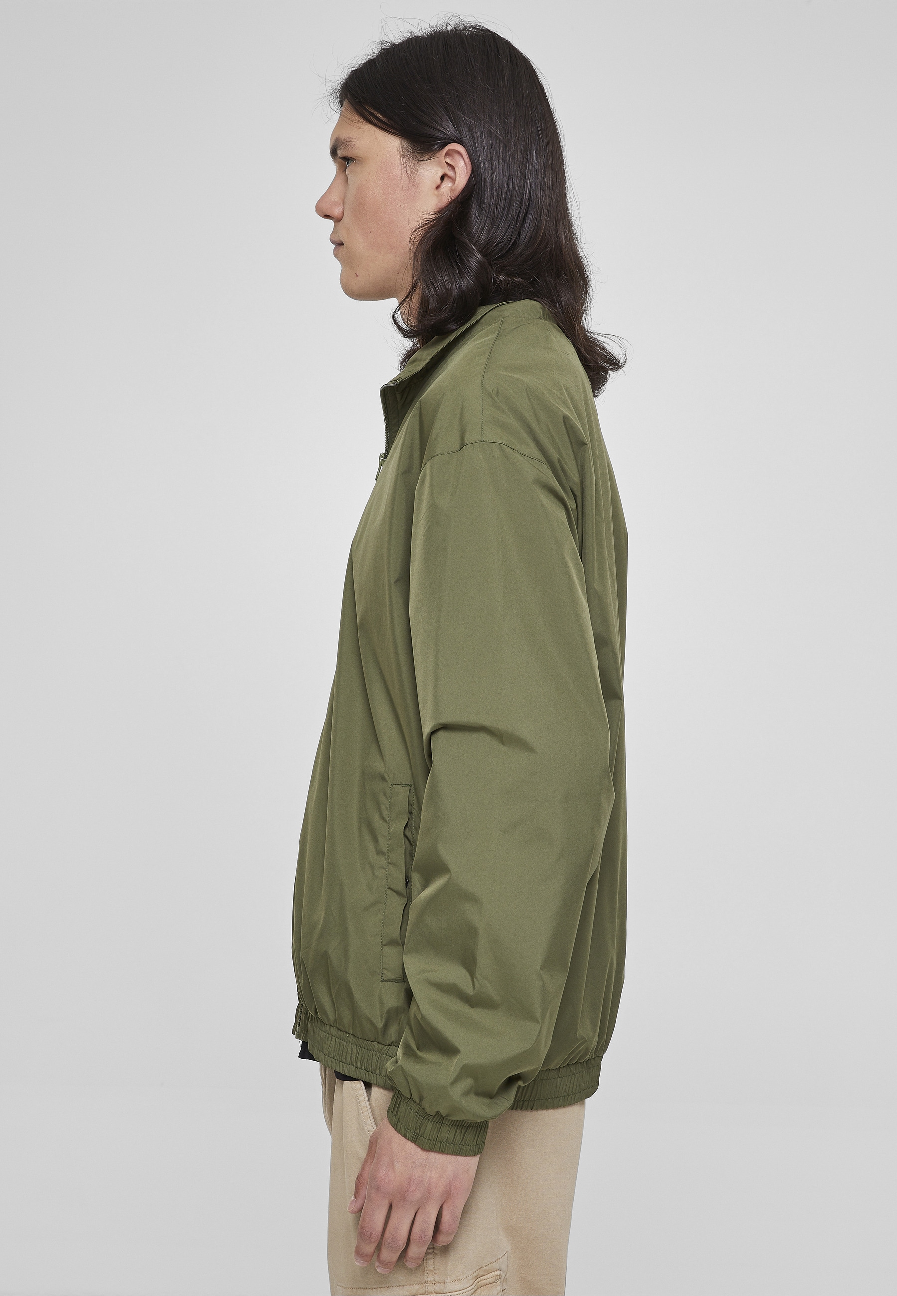 URBAN CLASSICS Trainingsjacke »Urban Classics Herren Wide Track Jacket« 1 Stk. tlg. ohne Kapuze