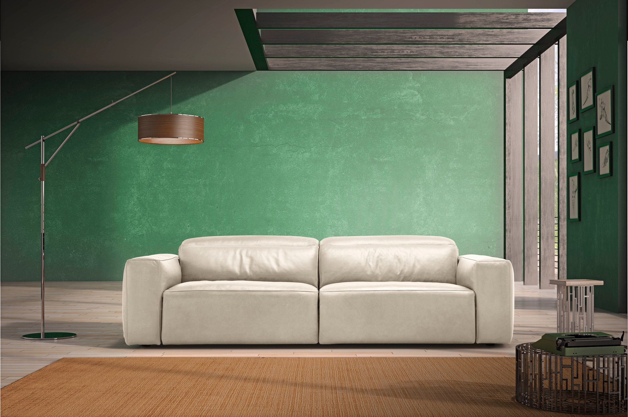 Egoitaliano 2,5-Sitzer »Beverly, Designsofa mit erstklassigem Sitzkomfort und tollen Details«, Breite 242 cm, verstellbare Kopfteile