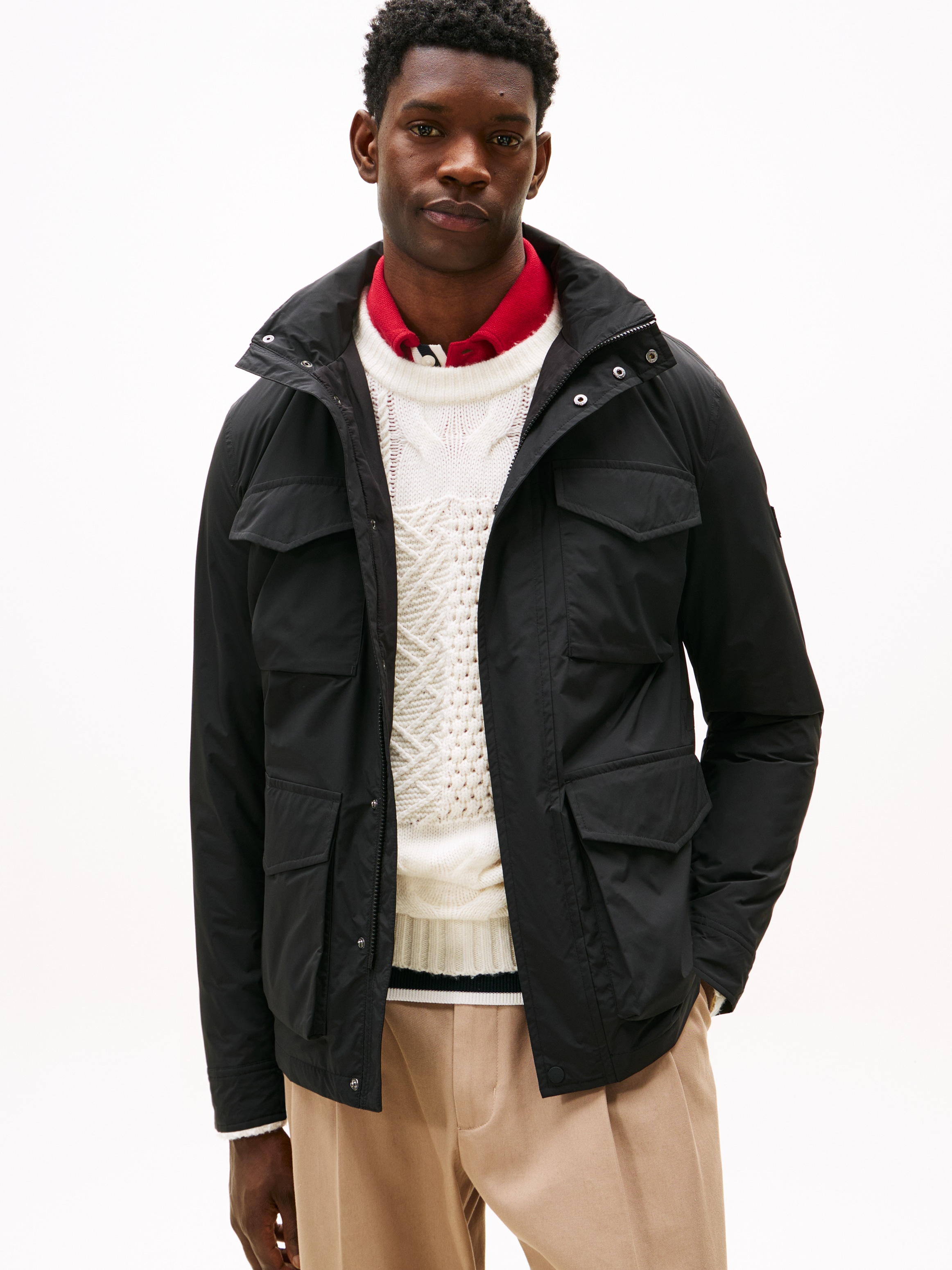 Tommy Hilfiger Fieldjacket "LW PACKABLE" mit Kapuze im Kragen verstaubare K günstig online kaufen