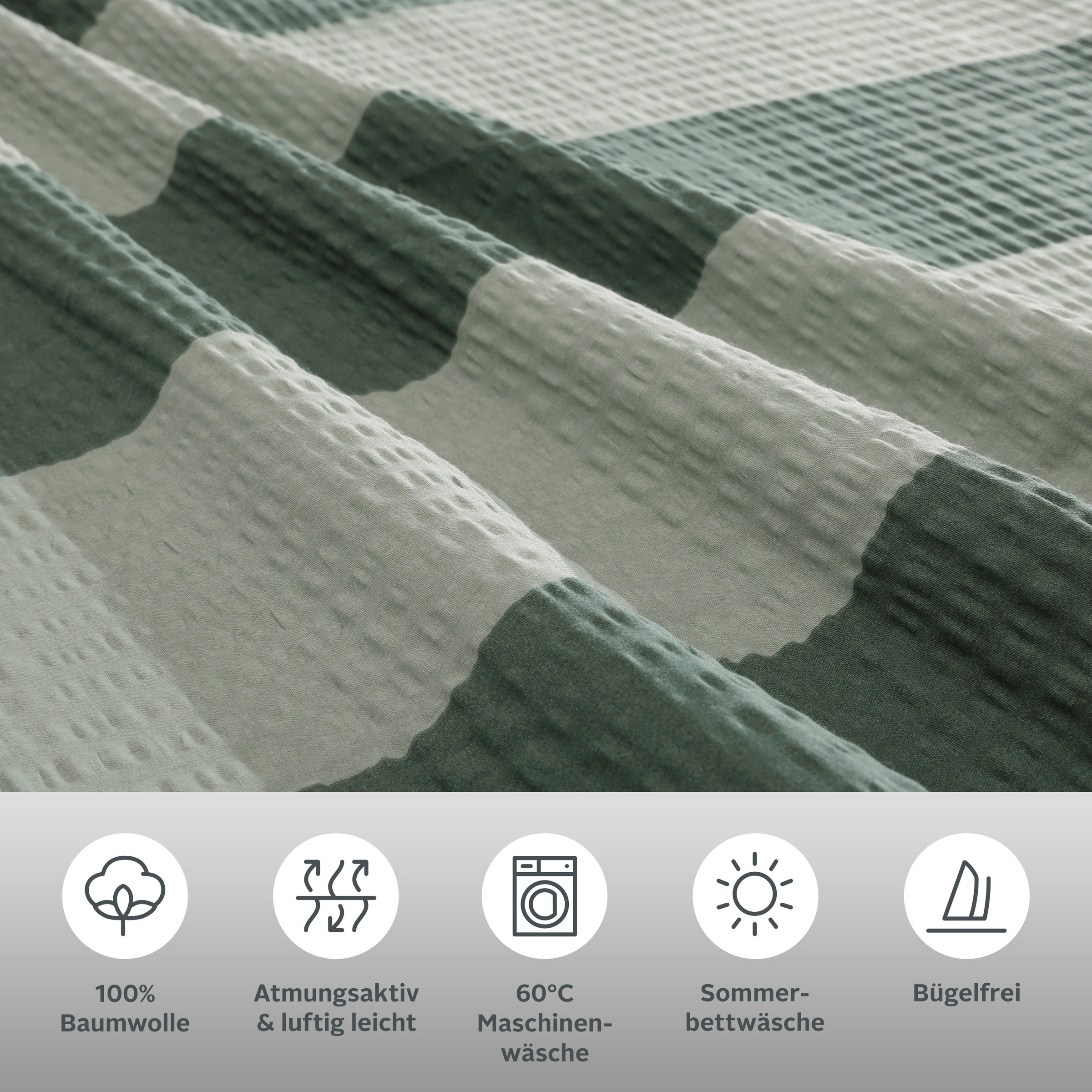 Thumbnail - OTTO home Bettwäsche "Sari" 3 Stk. in verschiedenen Qualitäten, moderne Bettwäsche mit Streifen