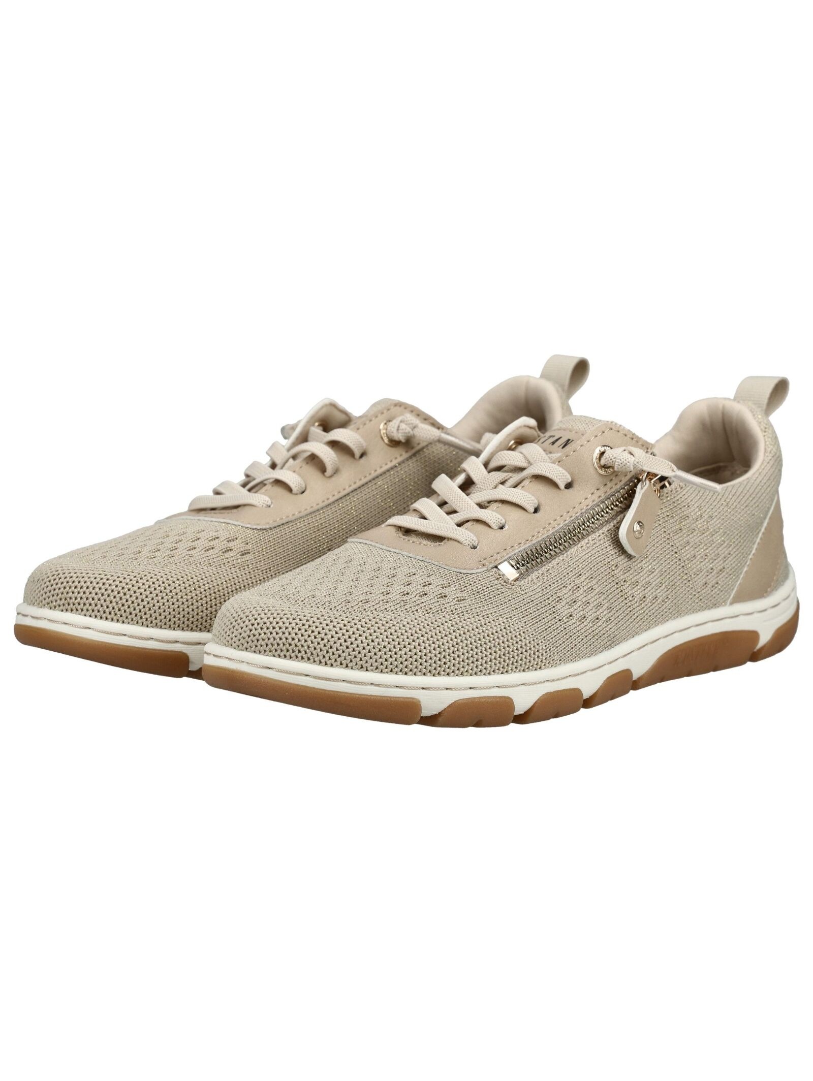 Sneaker MUSTANG SHOES "Mustang Shoes Sneaker Lederimitat/Textil", Herren, Gr. 36, sand, Lederimitat, Textil, Schuhe Sneaker 3