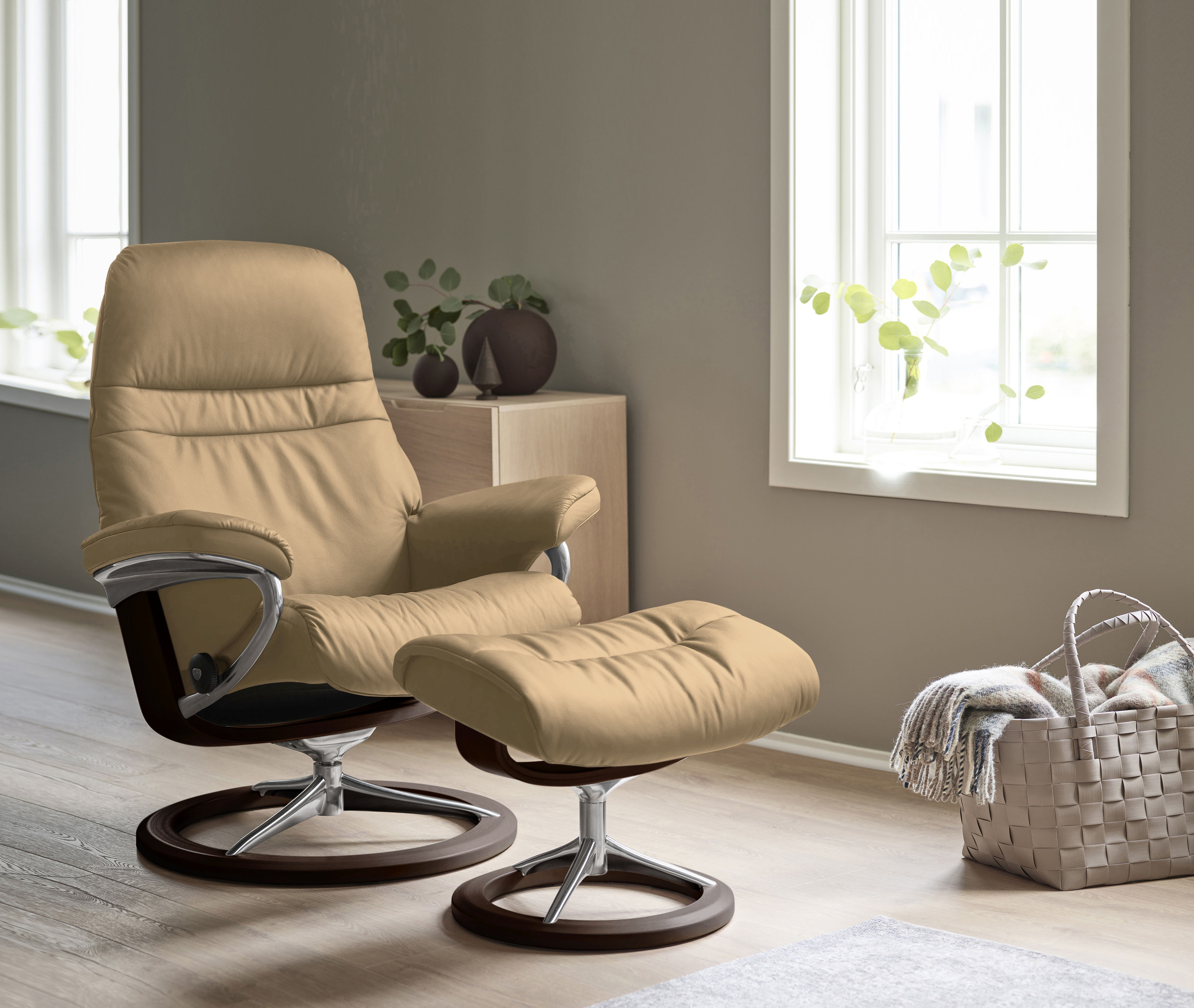 Stressless Relaxsessel "Sunrise" mit Signature Base, Größe L, Gestell Braun