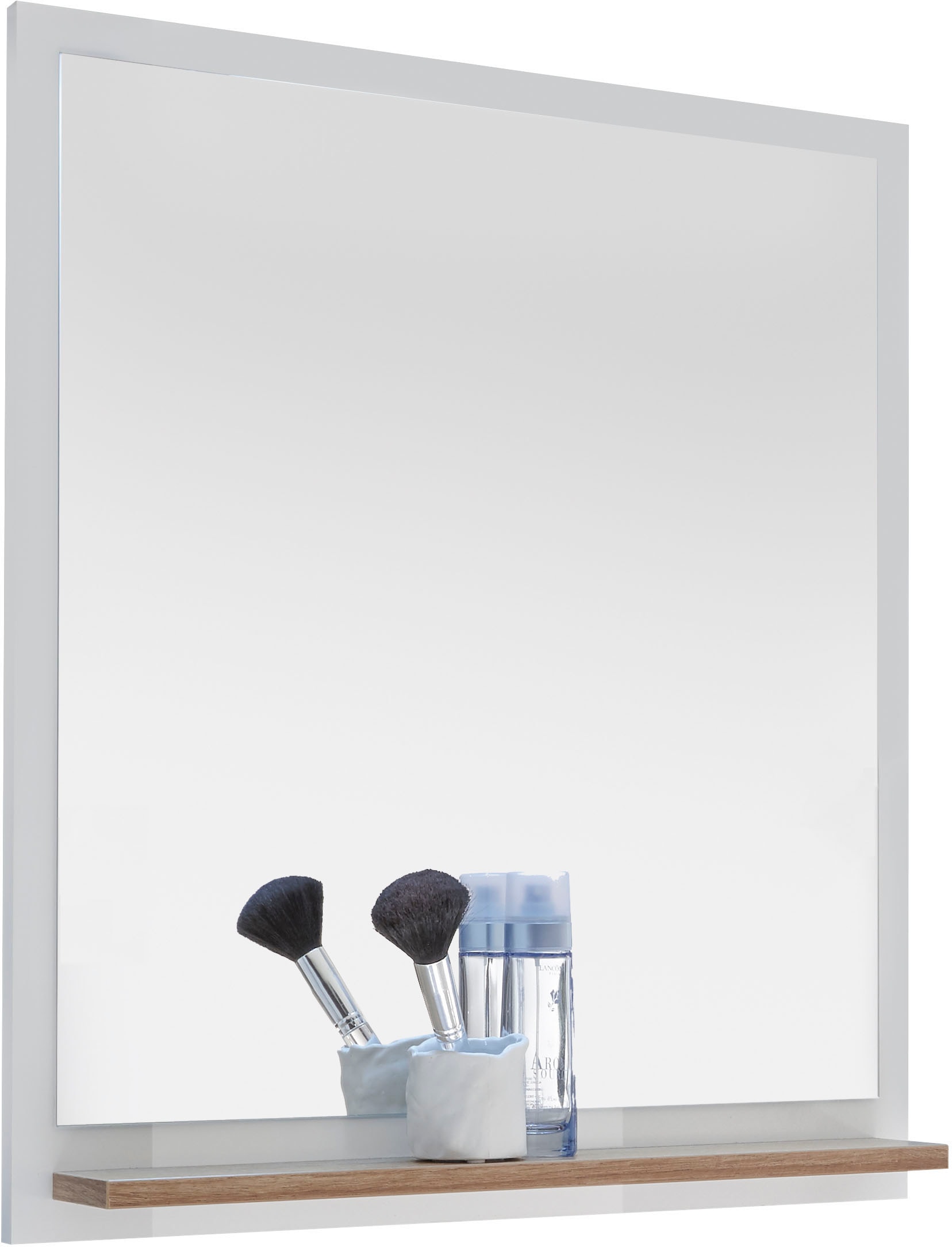 Saphir Badmöbel-Set »Quickset 947 3-teilig, Waschbeckenunterschrank mit Spiegel«, (3 St.), Unterschrank, 3 Türen, 1 Einlegeboden, inkl. Türdämpfer, Weiß Glanz