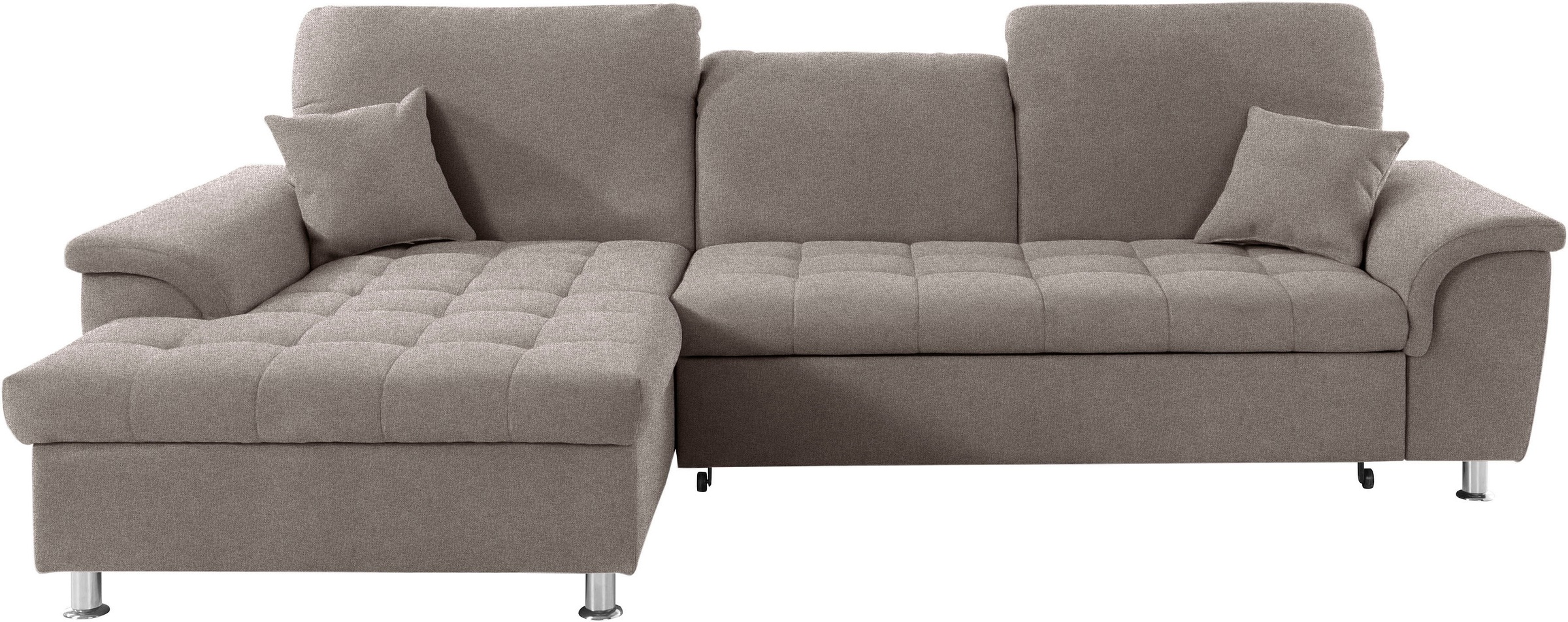 DOMO collection Ecksofa "Franzi, zeitlos und elegant, moderne Sitzheftung, günstig online kaufen