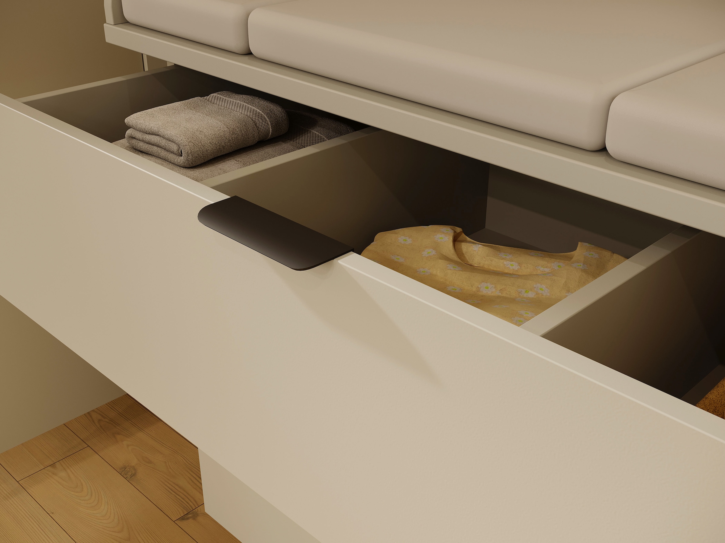 GERMANIA Babymöbel-Set »Tomino«, (Set, 4 tlg.), modernes Design, mitwachsendes Komplett-Set mit großem Schrank