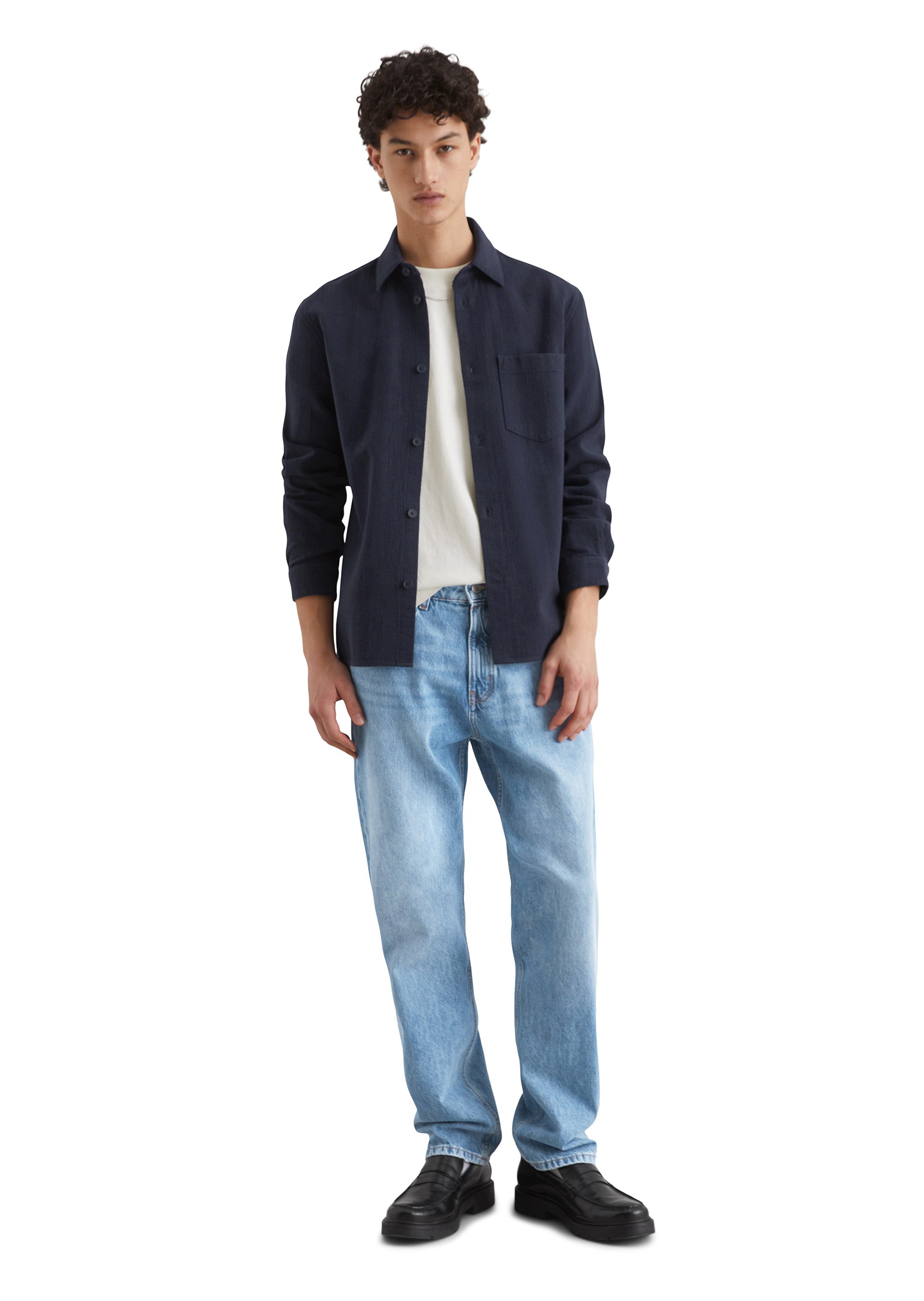 Marc O'Polo DENIM Langarmhemd »mit feiner Struktur«